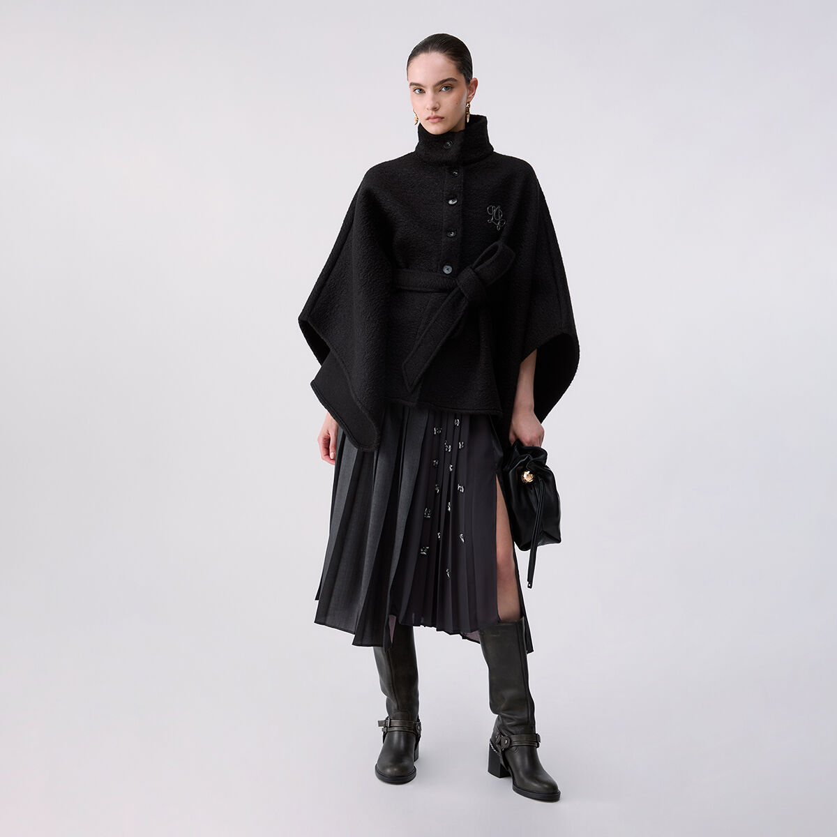 Poncho avec ceinture noir, LIU JO