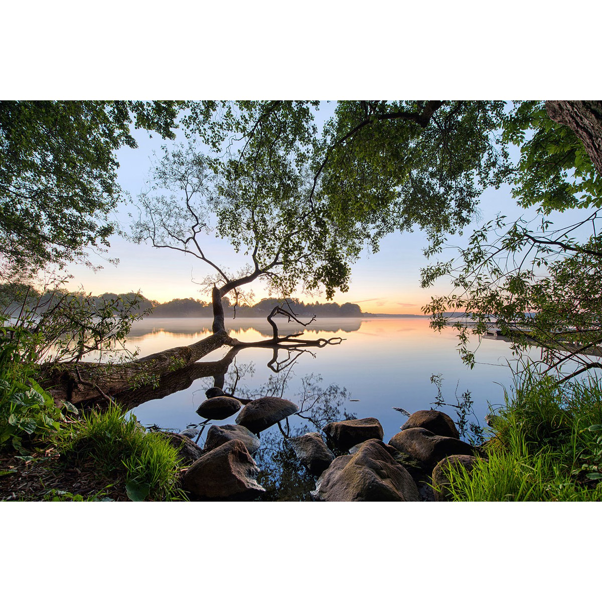 Tableau bord de lac tableau alu dibond, HEXOA