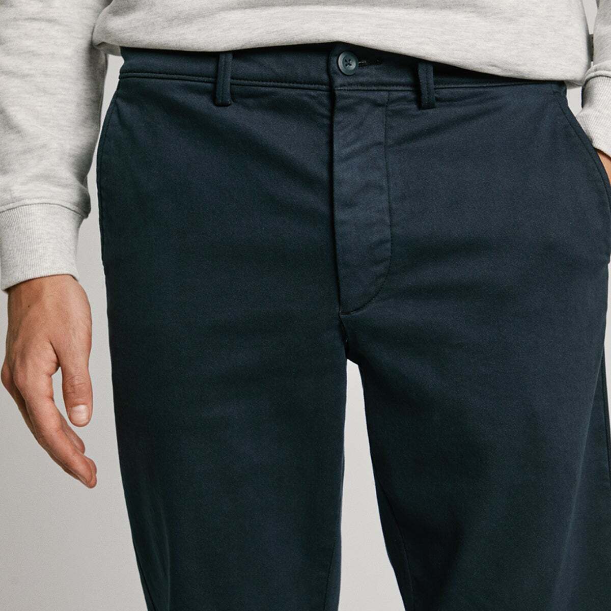 Pantalon Chino Coupe Slim bleu dulwich, PEPE JEANS