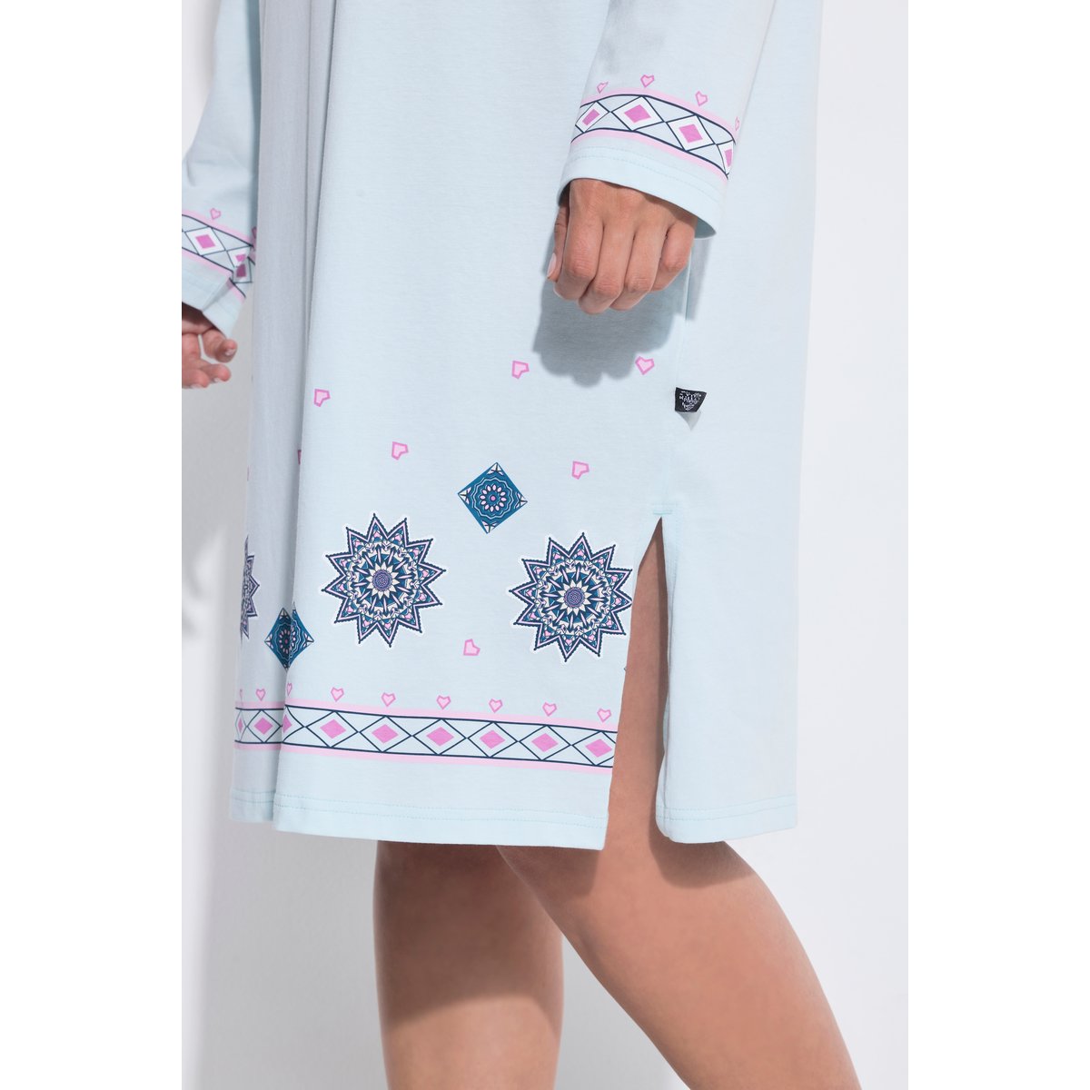 Lot de 2 chemises de nuit / grands T-shirts bleu mer de glace, ULLA POPKEN