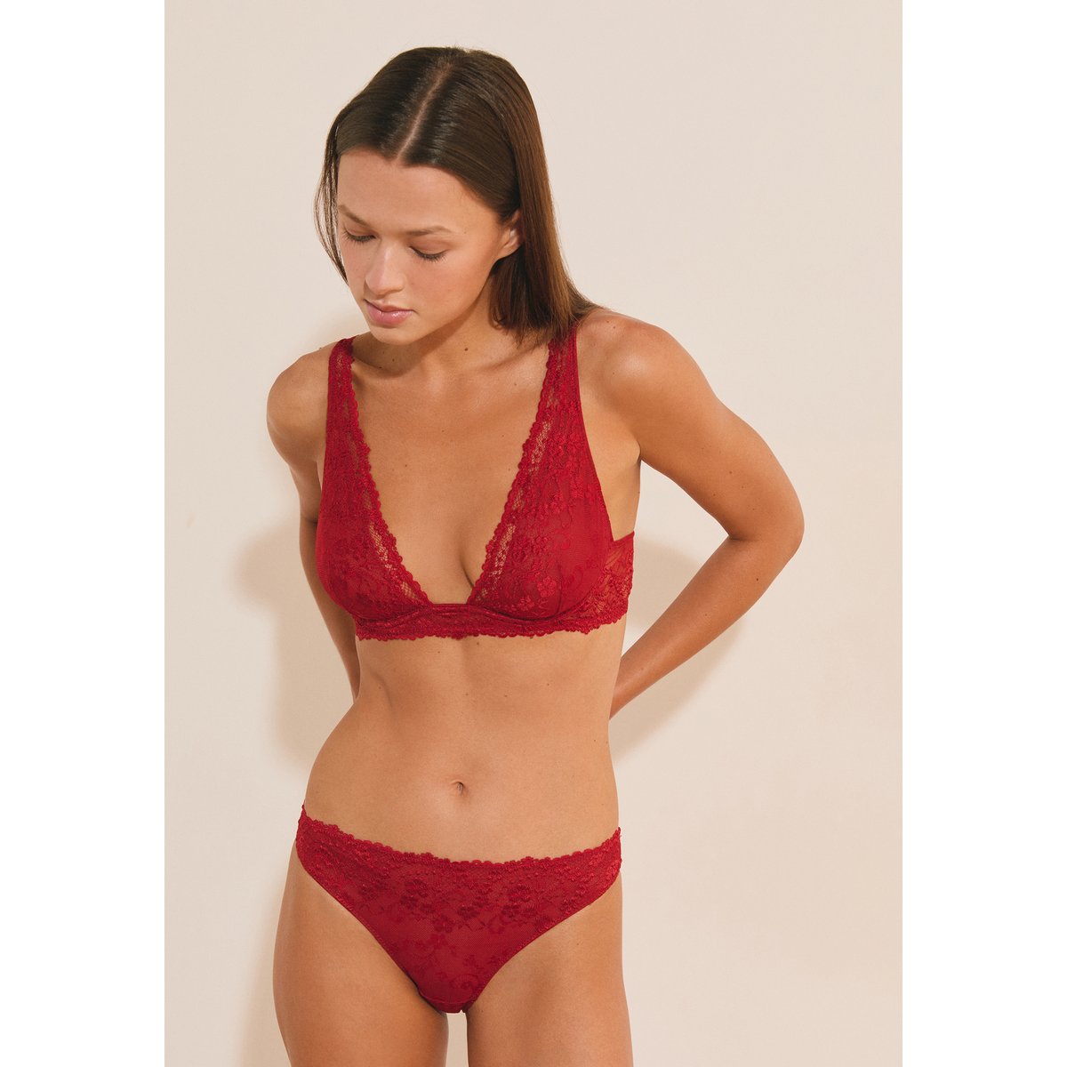 Soutien-gorge N.7 - Le corbeille fourlard SOUPCON rouge, ETAM