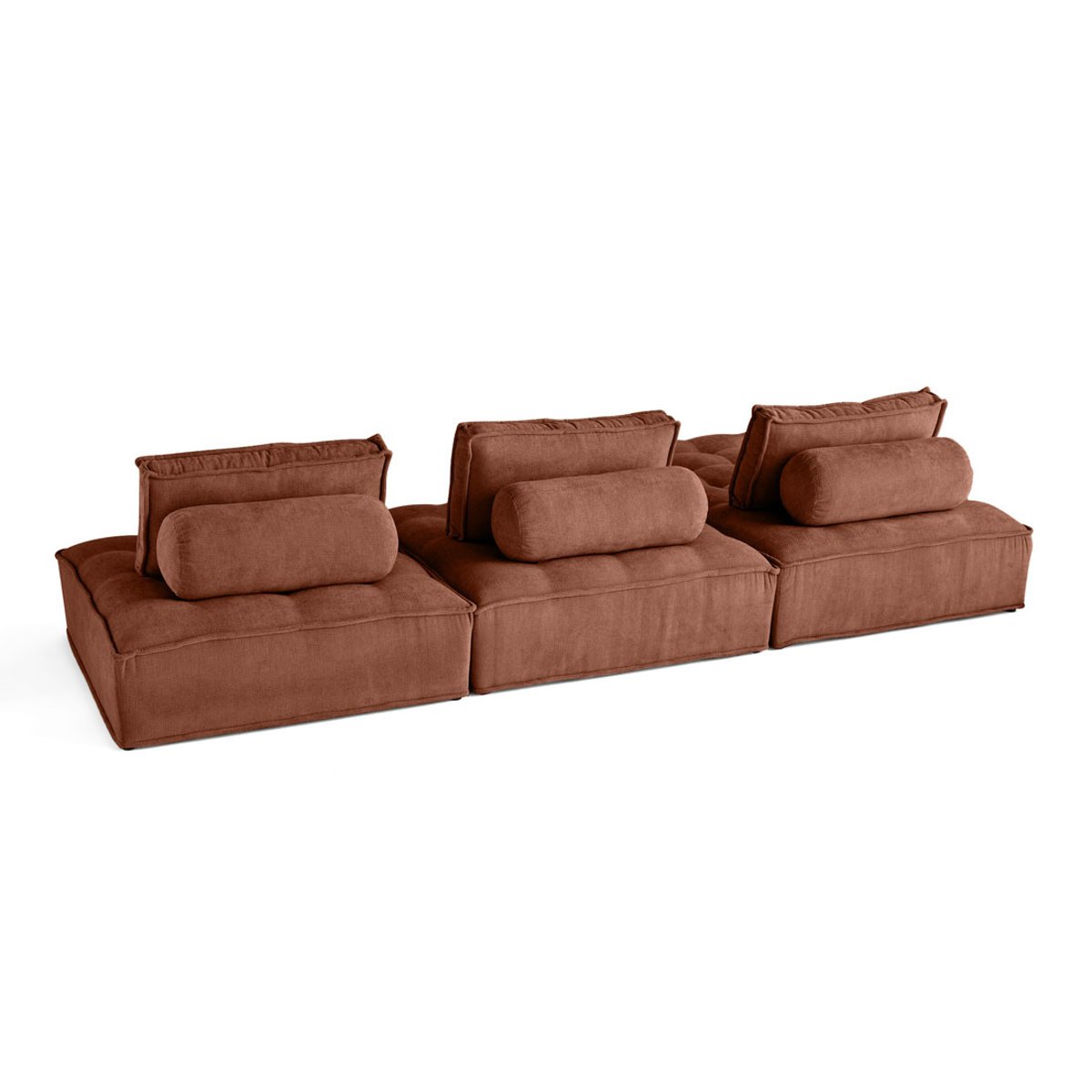 Canapé d'Angle réversible 4 places - MARISOL terracotta, BEST MOBILIER