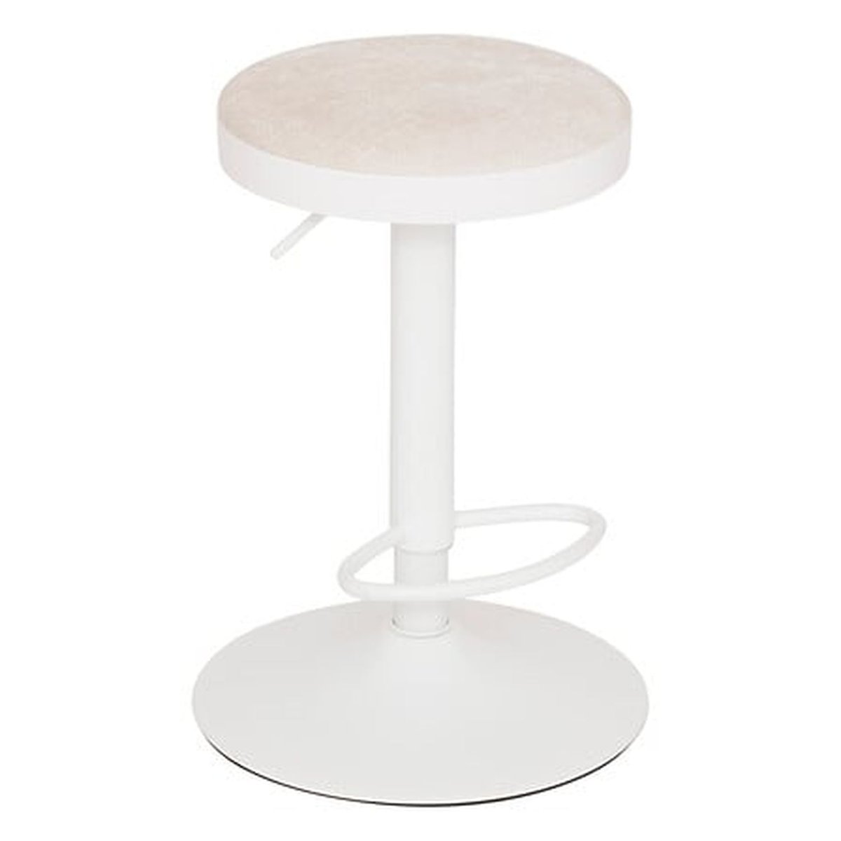 Lot de 2 tabourets de bar en métal ILSA ivoire, TOILINUX