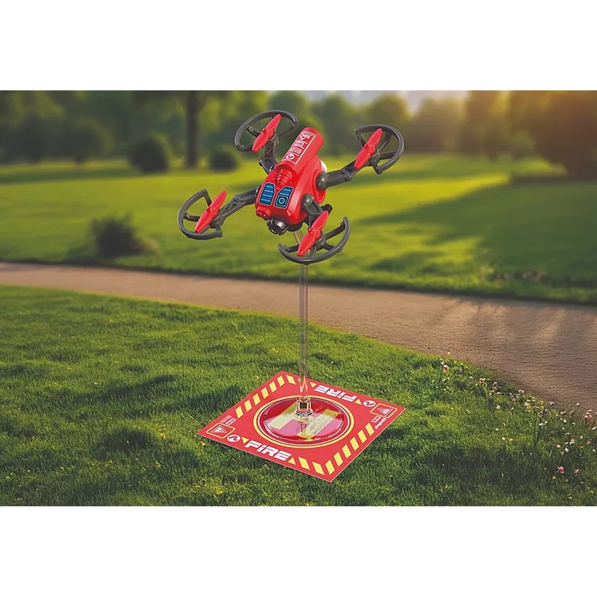 Drone de pompiers avec flèches d'eau multicolore, PLAYMOBIL