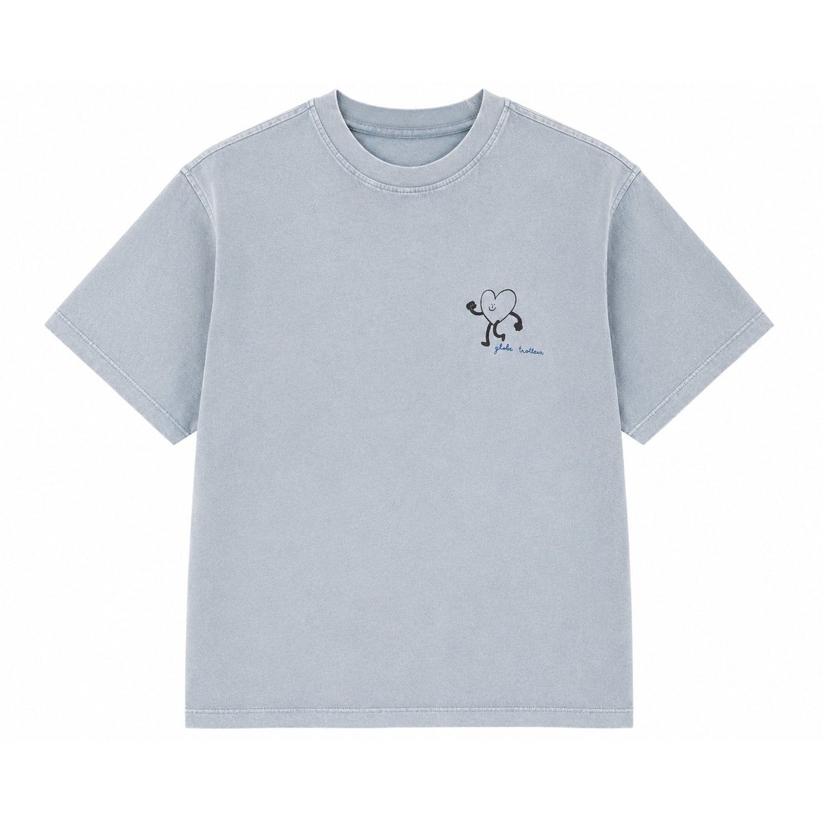 T-shirt Globetrotter en coton GLOBETROTTER gris, FRNCH