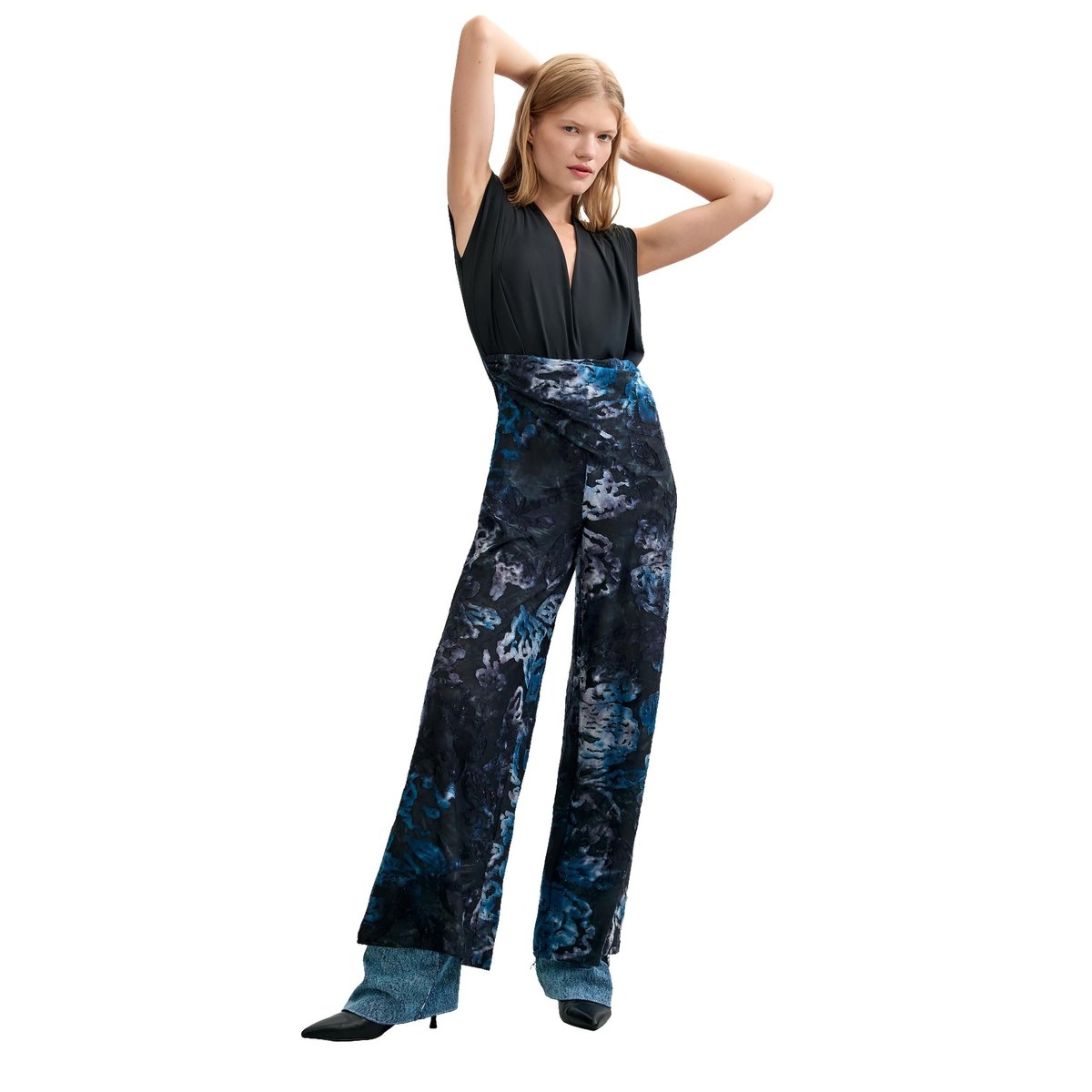 Combinaison longue floquée bleu, DESIGUAL