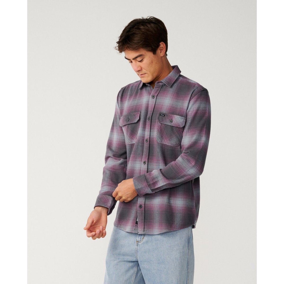 Chemise en flanelle COUNT charcoal grey, RIP CURL
