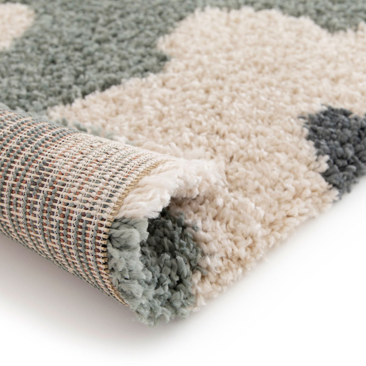 Tapis contemporain à motif floral- FLORA II vert de gris, DRAWER