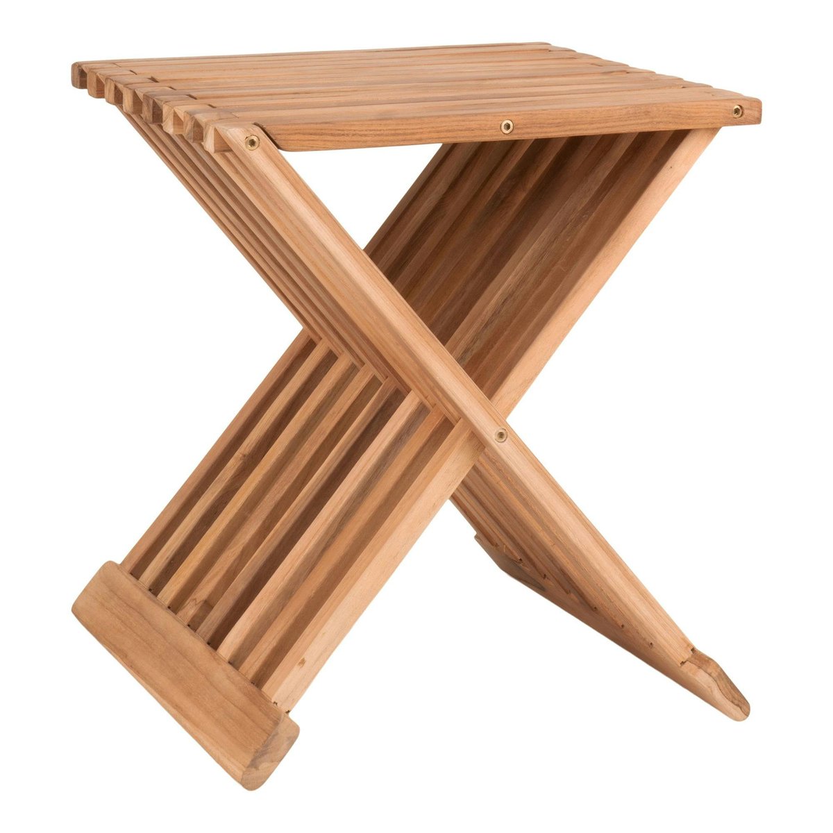 Tabouret en bois de teck MENDOZA bois naturel, PIER IMPORT