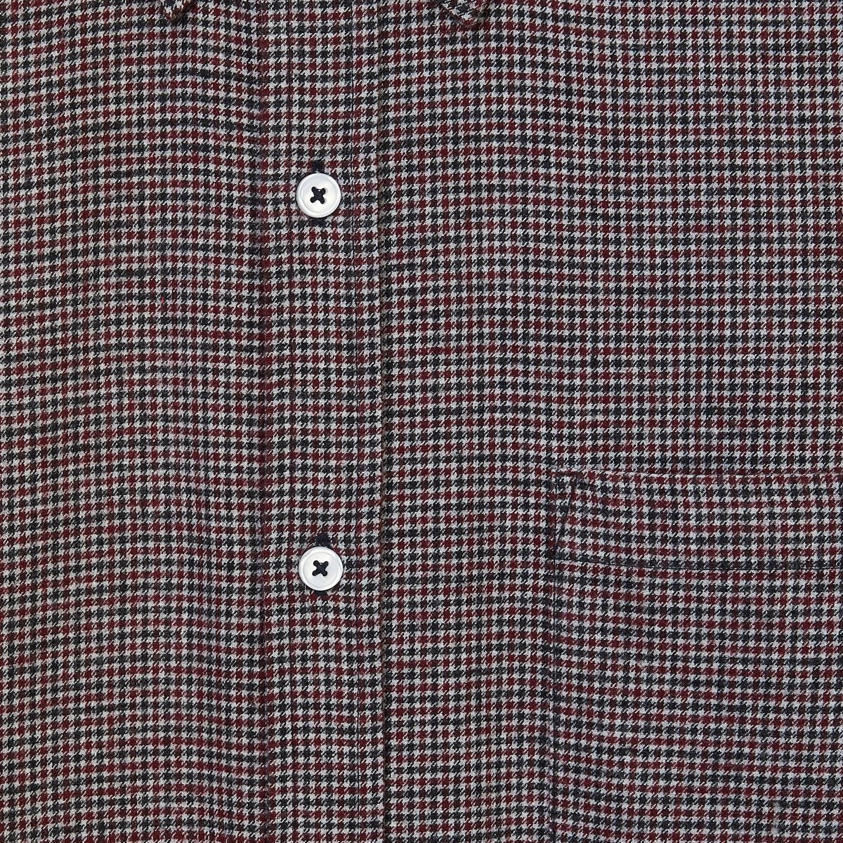 Chemise en flanelle pied de puce en coton BIO GOTS gris moyen, MONOPRIX