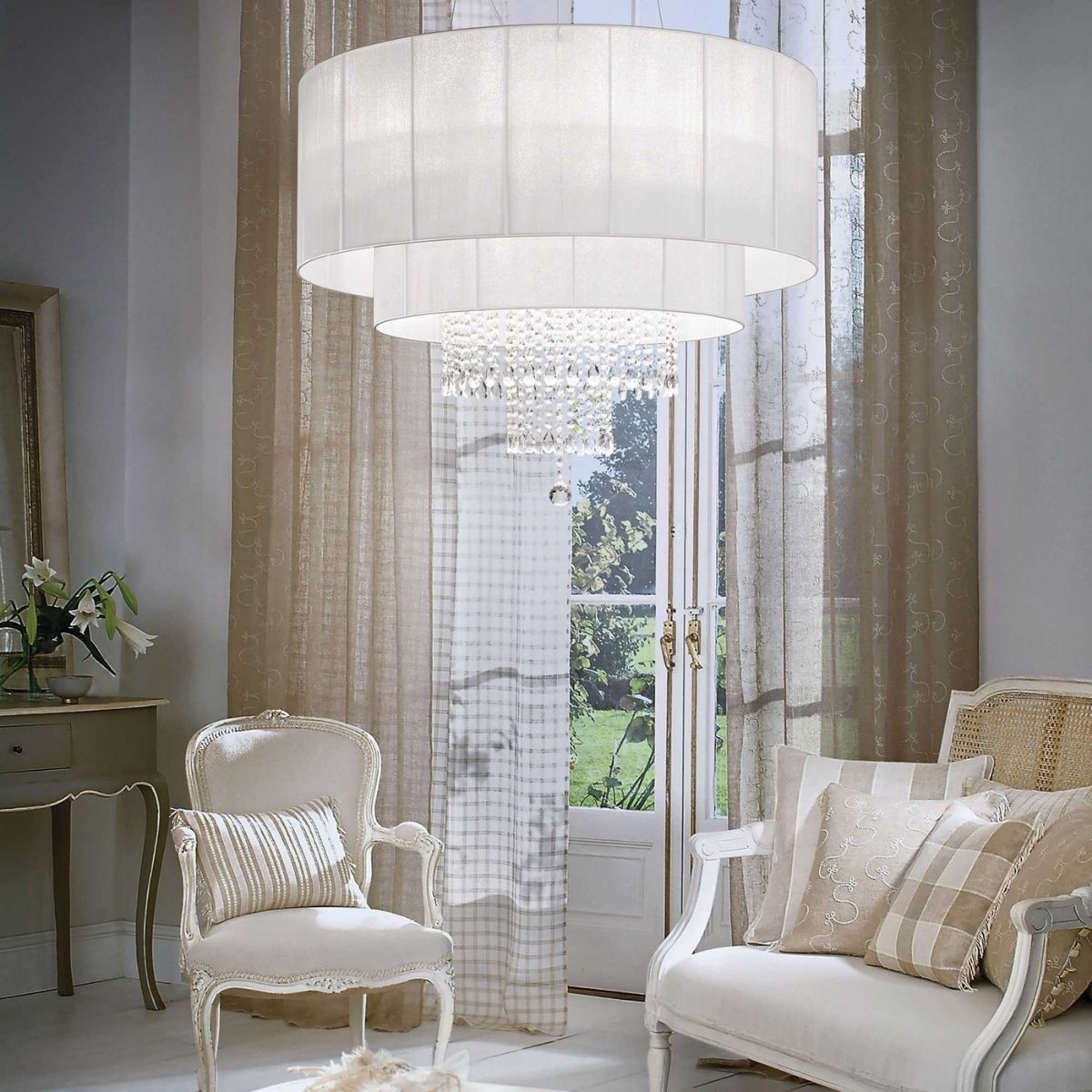 Lustre    OPERA chromé, IDEAL LUX