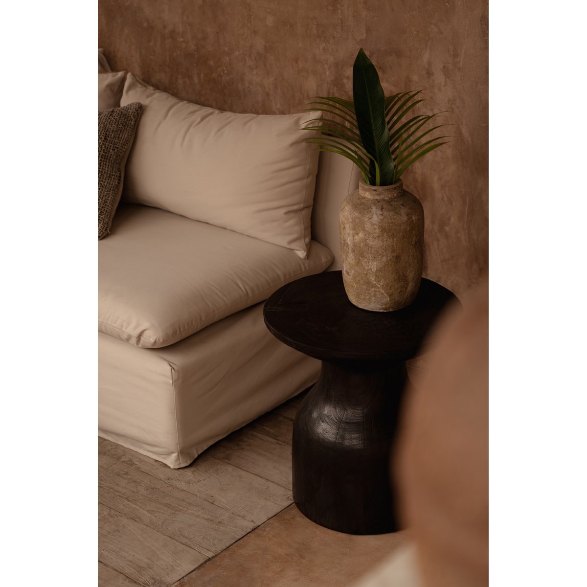 Vase en terre cuite CLAY ECHO crème, BAZAR BIZAR