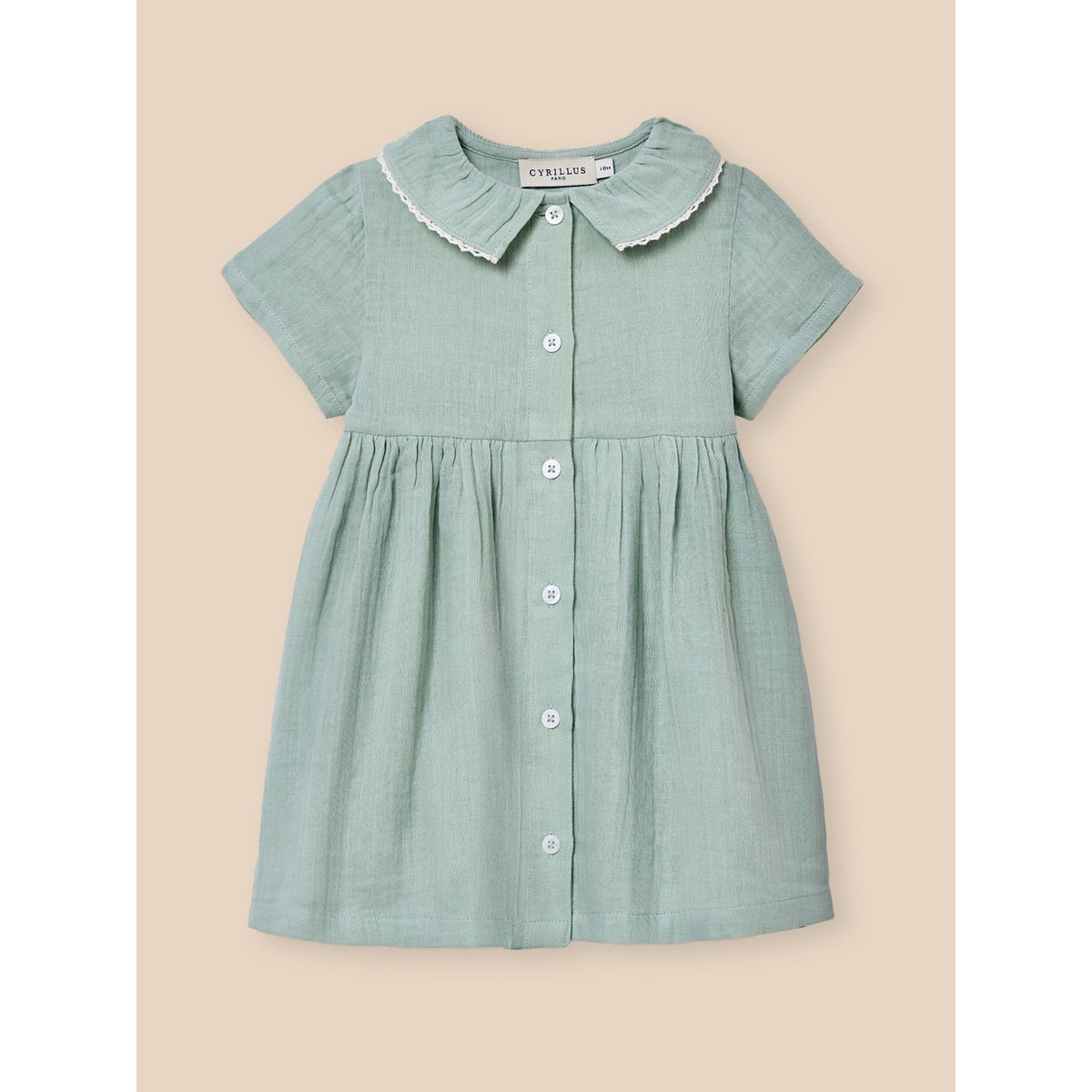 Robe en gaze de coton amande, CYRILLUS