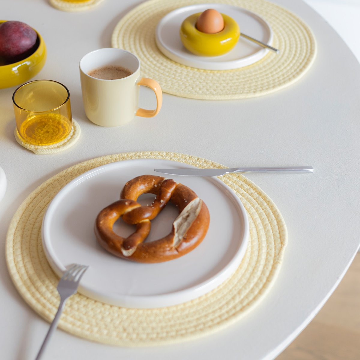 Lot de 2 assiettes BILLIE beige, ONA