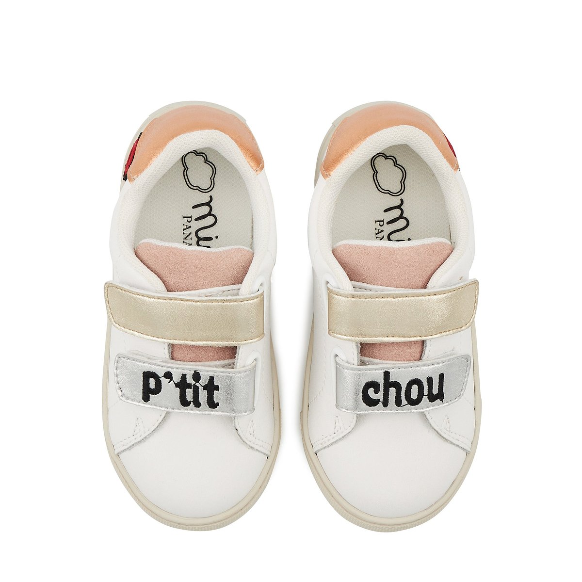Baskets Enfant En Cuir Mini Edith P'tit Chou blanc, BONS BAISERS