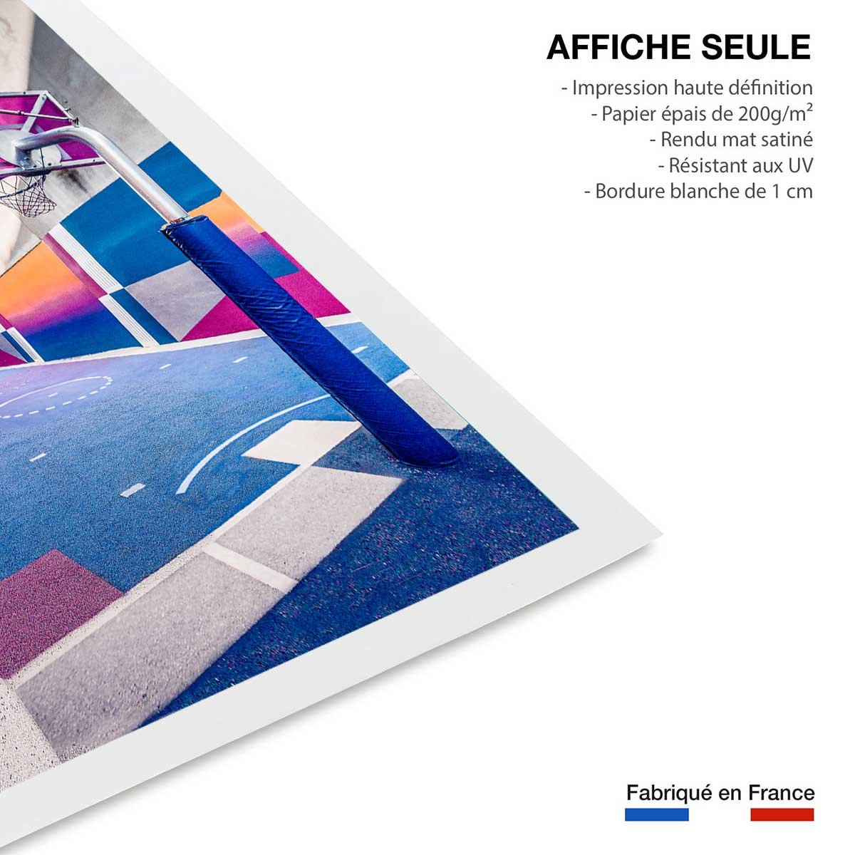 Affiche urbaine city park bleu affiche seule, HEXOA