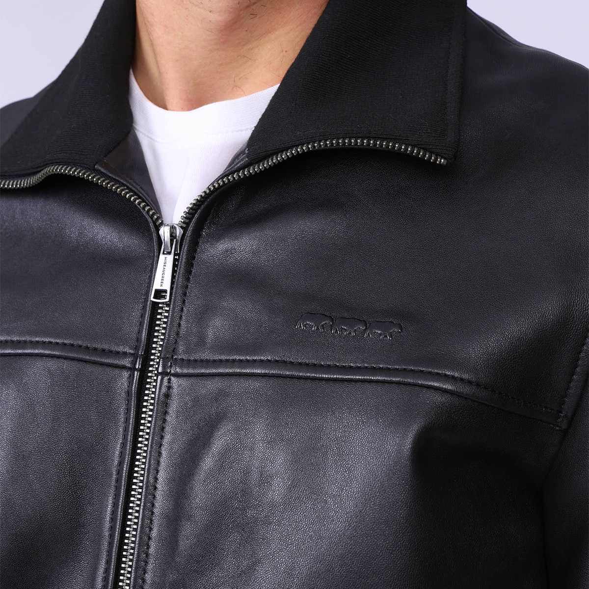 Blouson cuir Haston noir, MISE AU GREEN