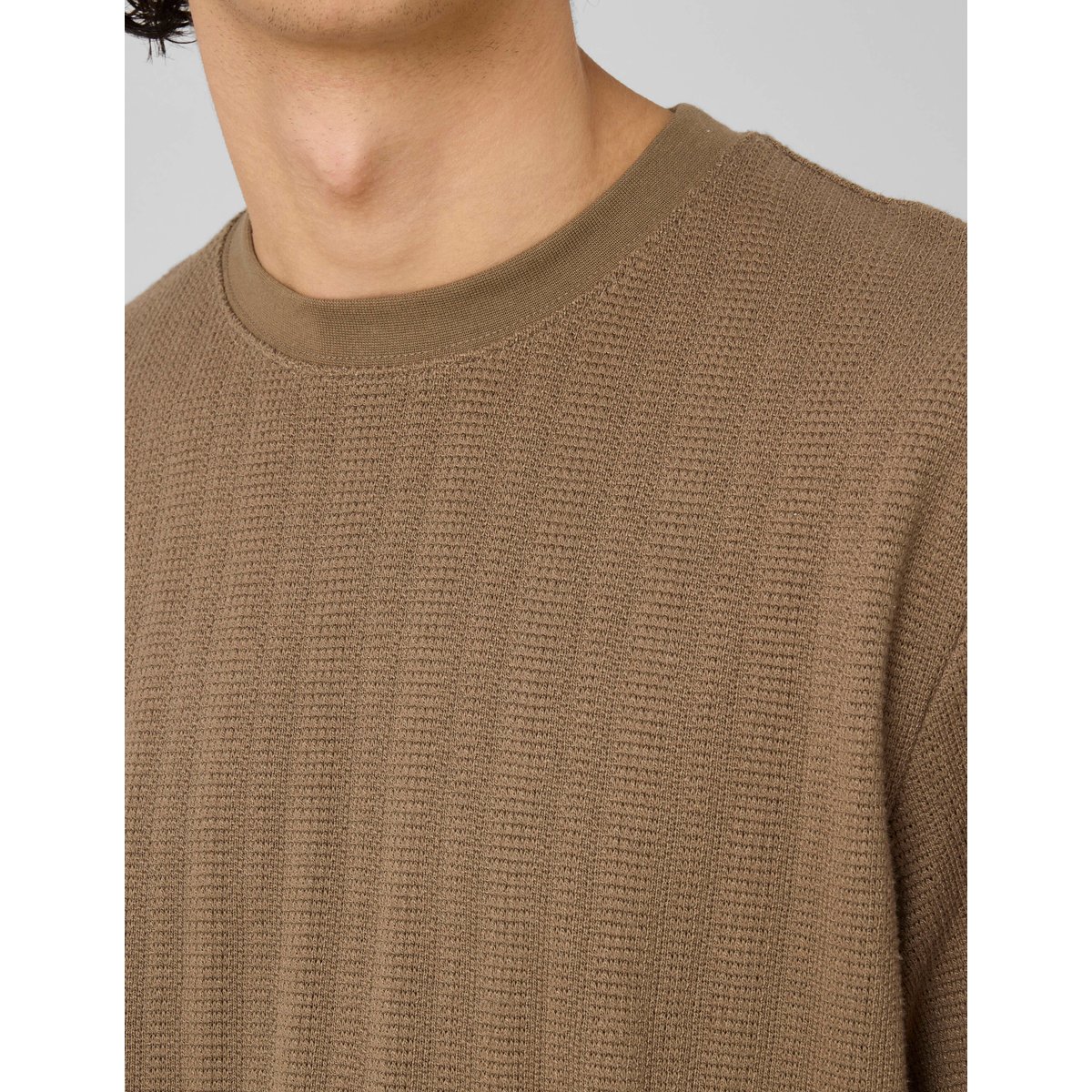 T-shirt matière fantaisie vert kaki, BZB
