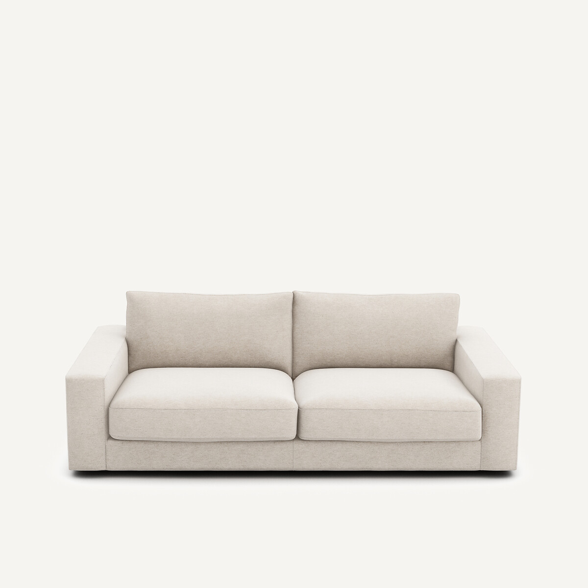 3-Sitzer-Sofa, umwandelbar, aus meliertem Leinen, SKANDER elfenbein, AM.PM