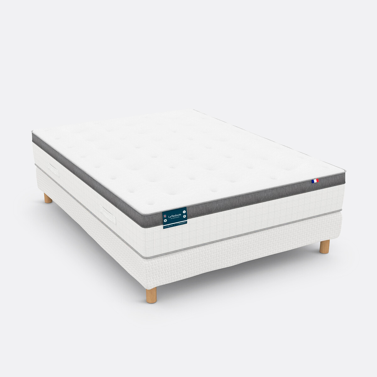 Sommier déco 18 lattes souples haut avec pieds blanc, LA REDOUTE INTERIEURS