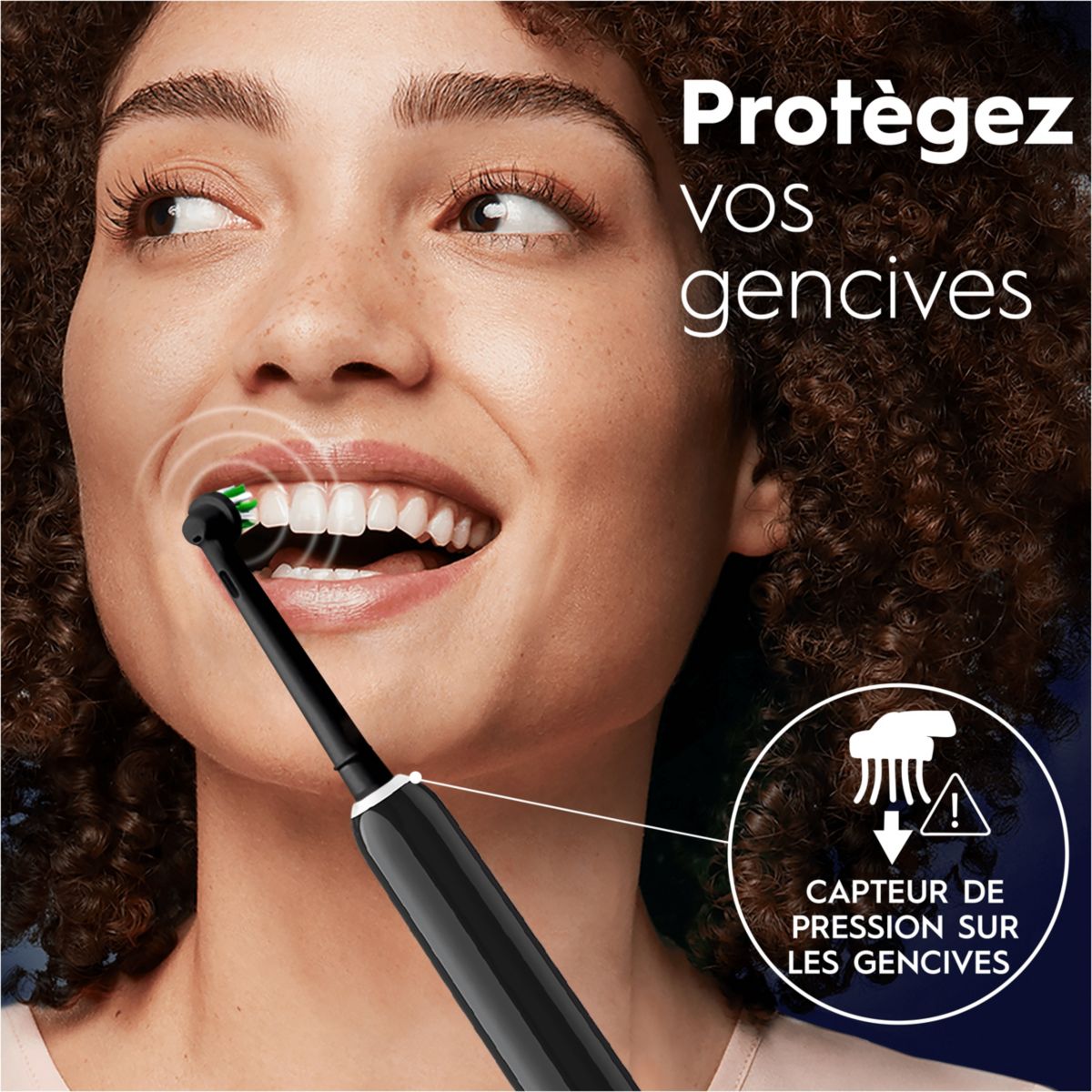 Brosse à dents électrique Pro 1 Noire Cross Action couleur unique, ORAL B