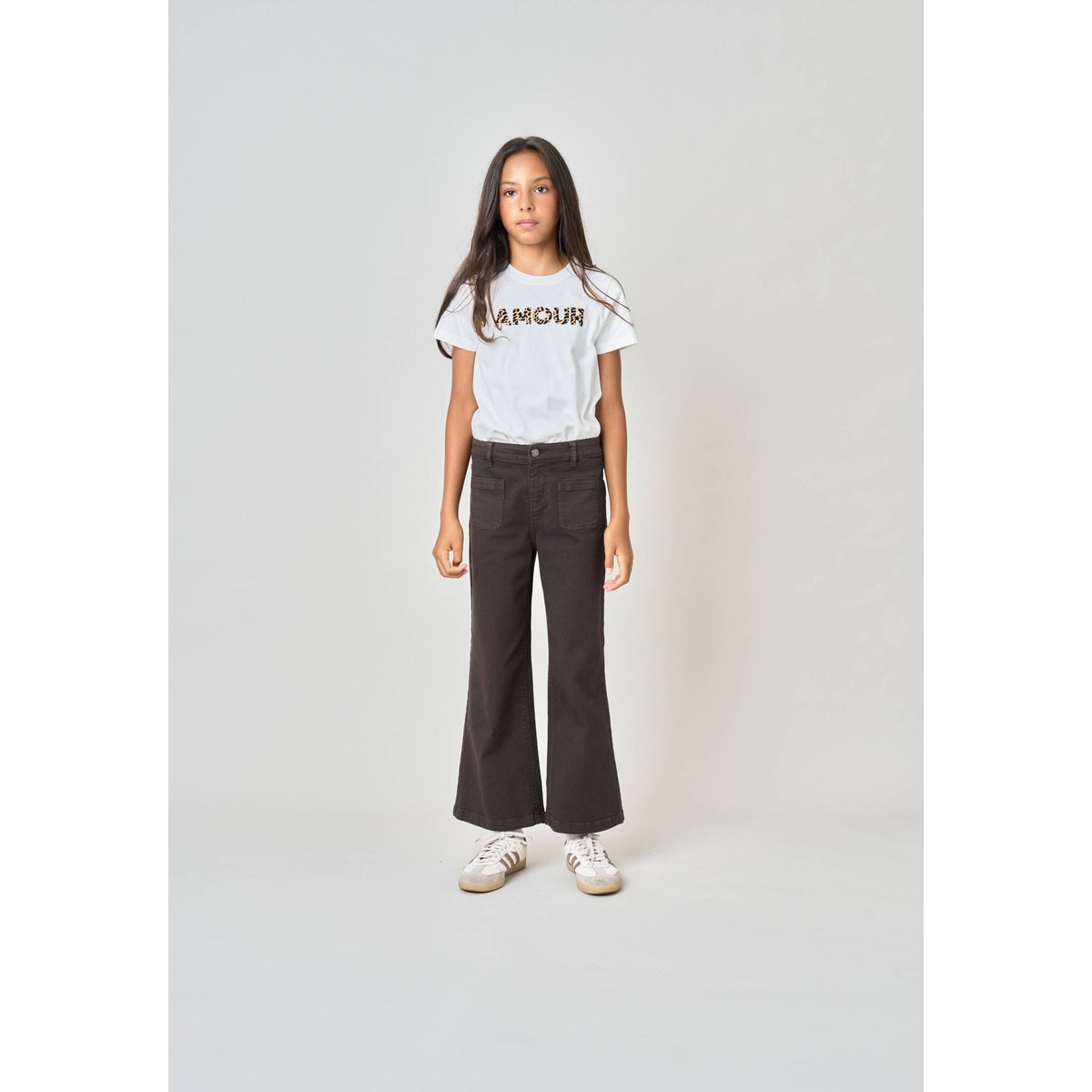 Jean wide leg fille LIZETTE brown, DEELUXE