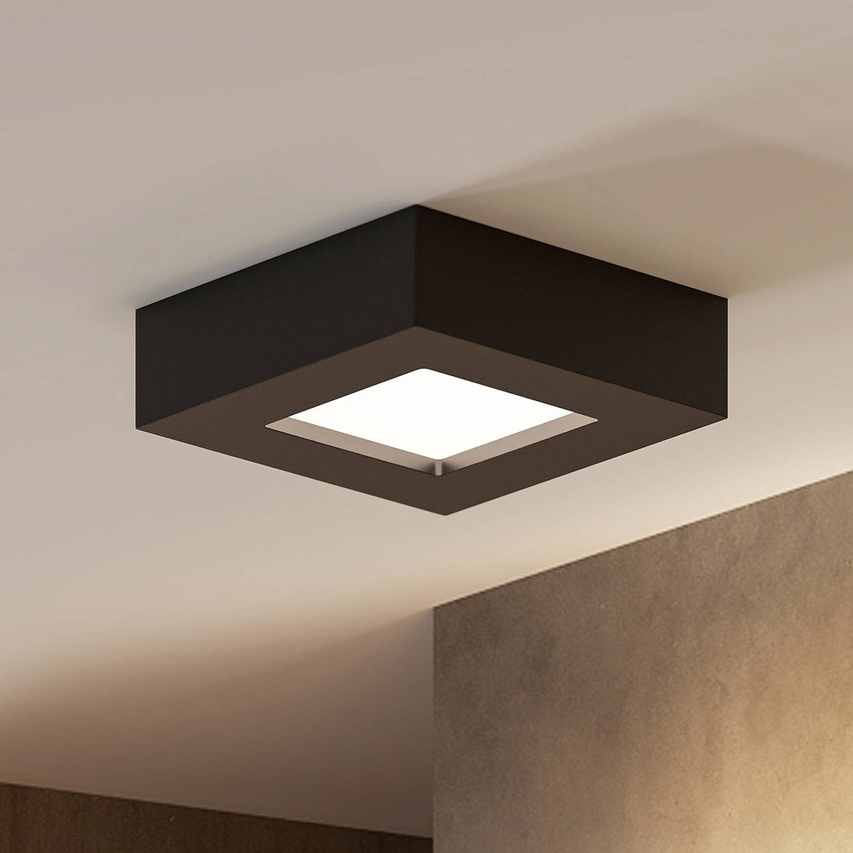 Plafonnier en aluminium moderneLED, Alette noir, blanc, PRIOS