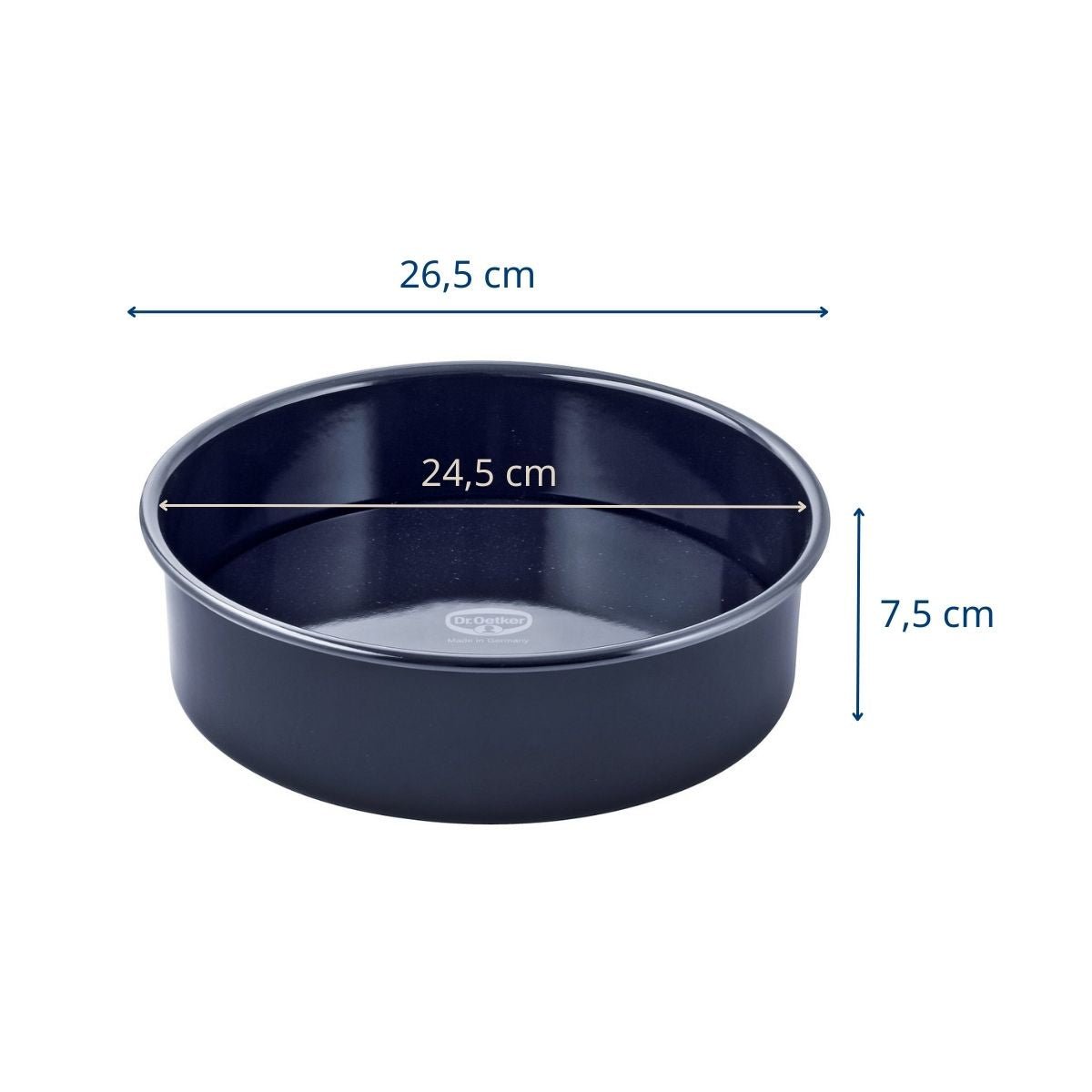 Lot de 2 moules à gâteaux 24,5/24,5 cm en acier BACK-LIEBE bleu, DR OETKER