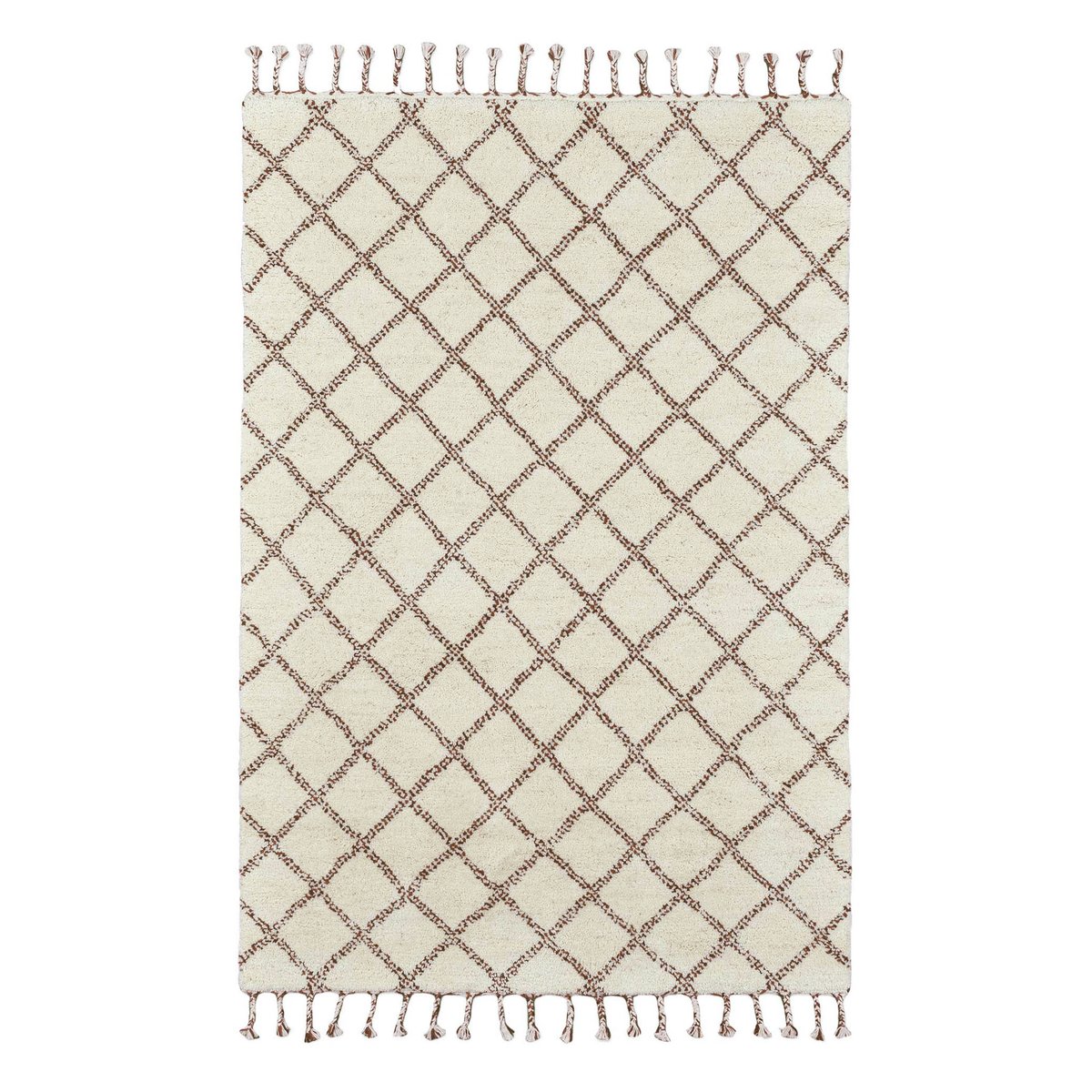 Tapis berbère original - MARMOUCHA noir / blanc, THEKO