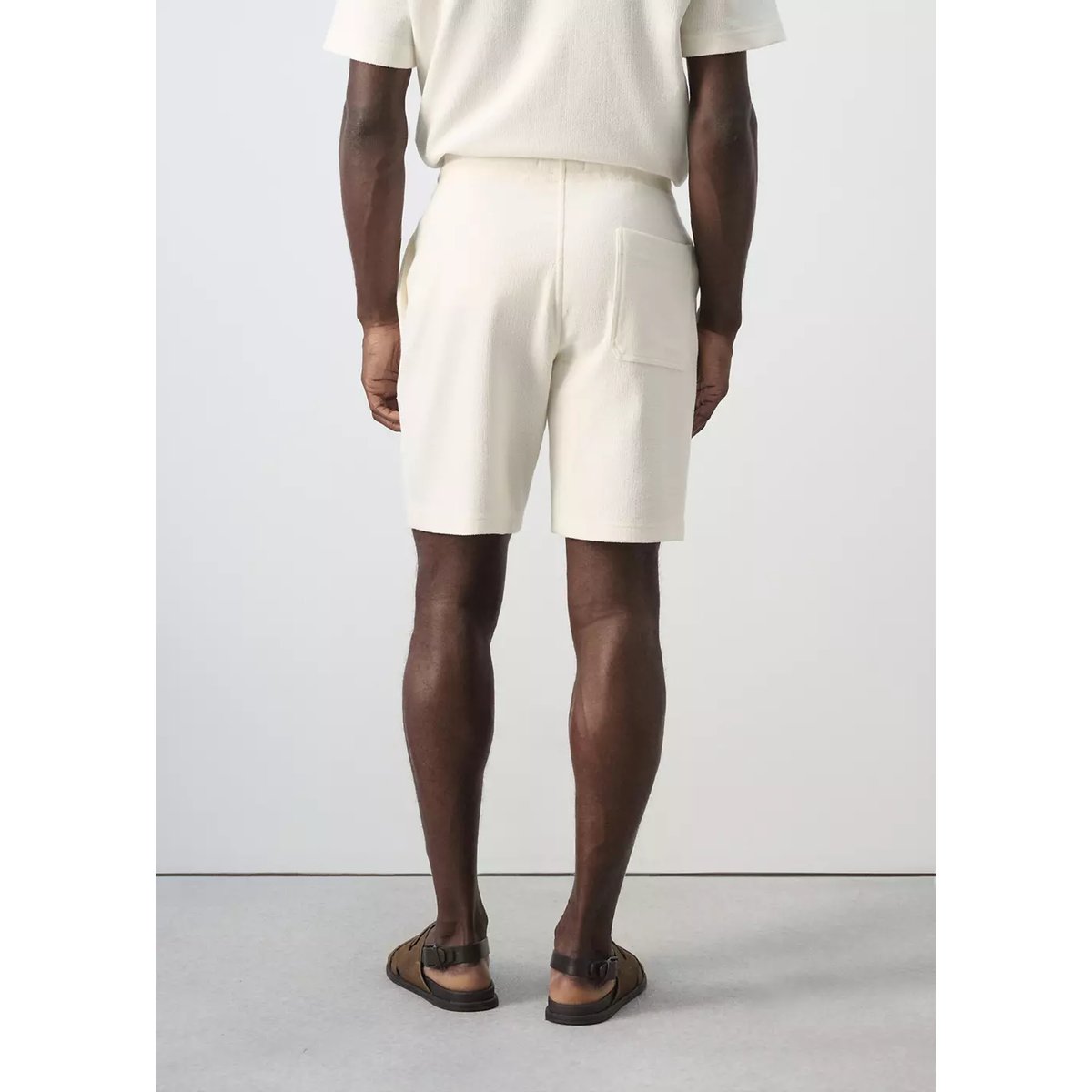 Bermuda coton texturé cordon blanc, MANGO MAN