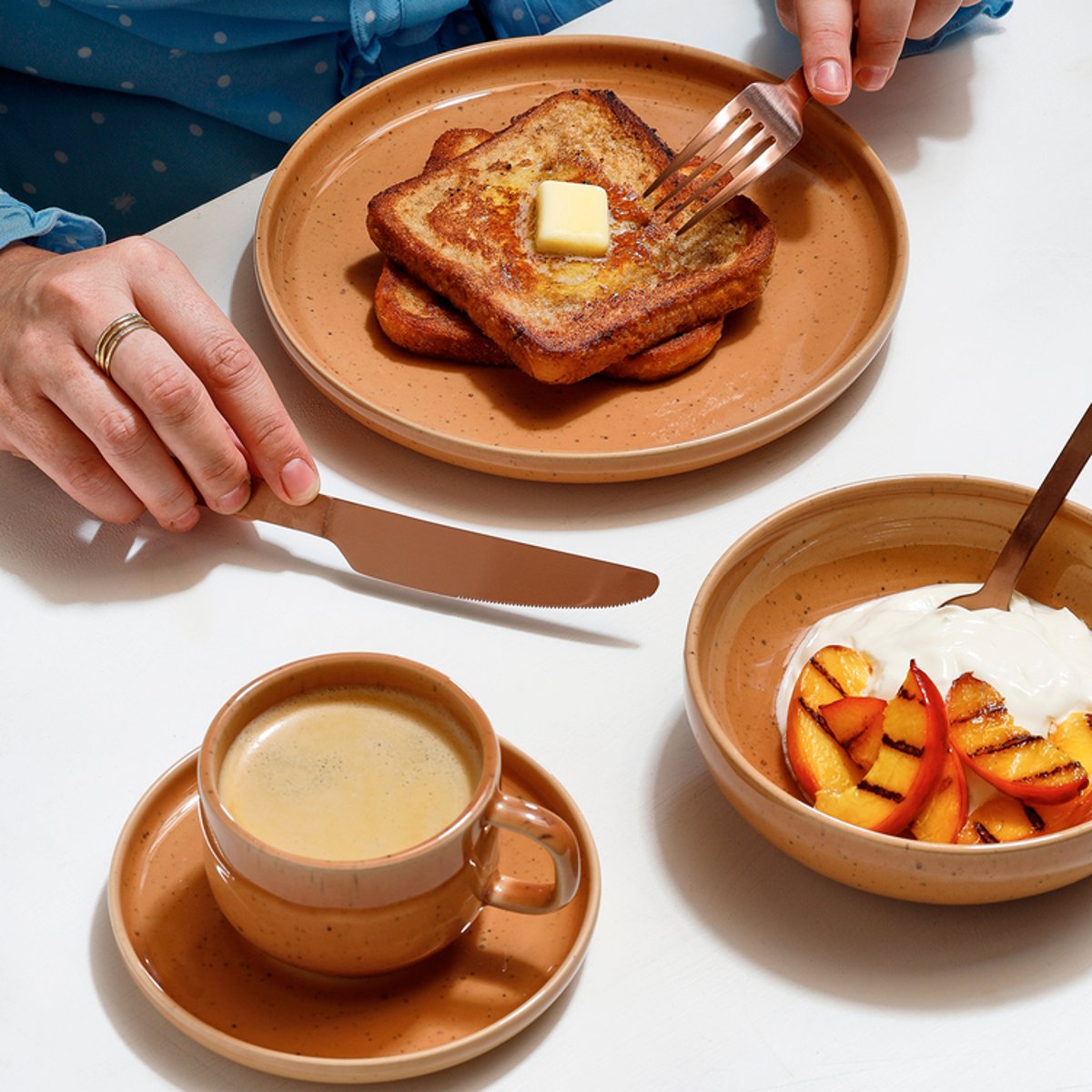 Lot de 4 tasses BLUSH orange, SALT & PEPPER