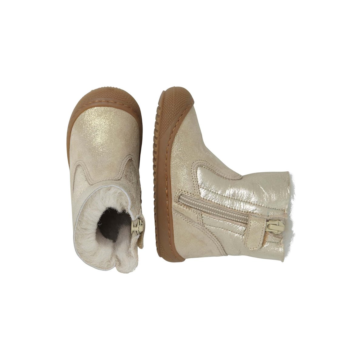 Bottines doublées de laine COZY HUG platine-, NATURINO