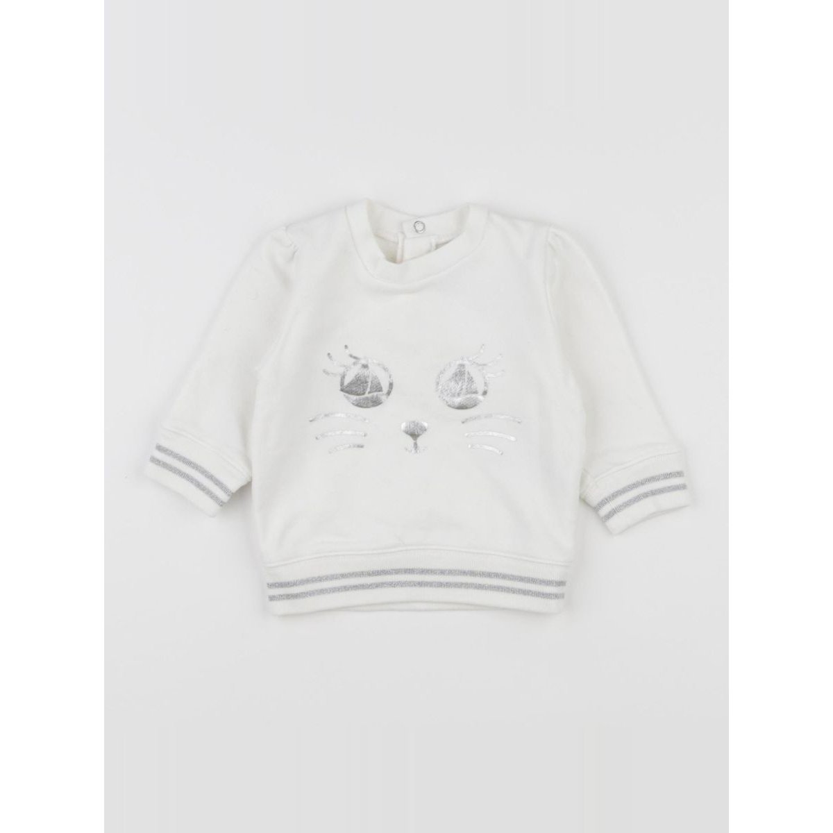 Sweat - Très bon état blanc, PETIT BATEAU