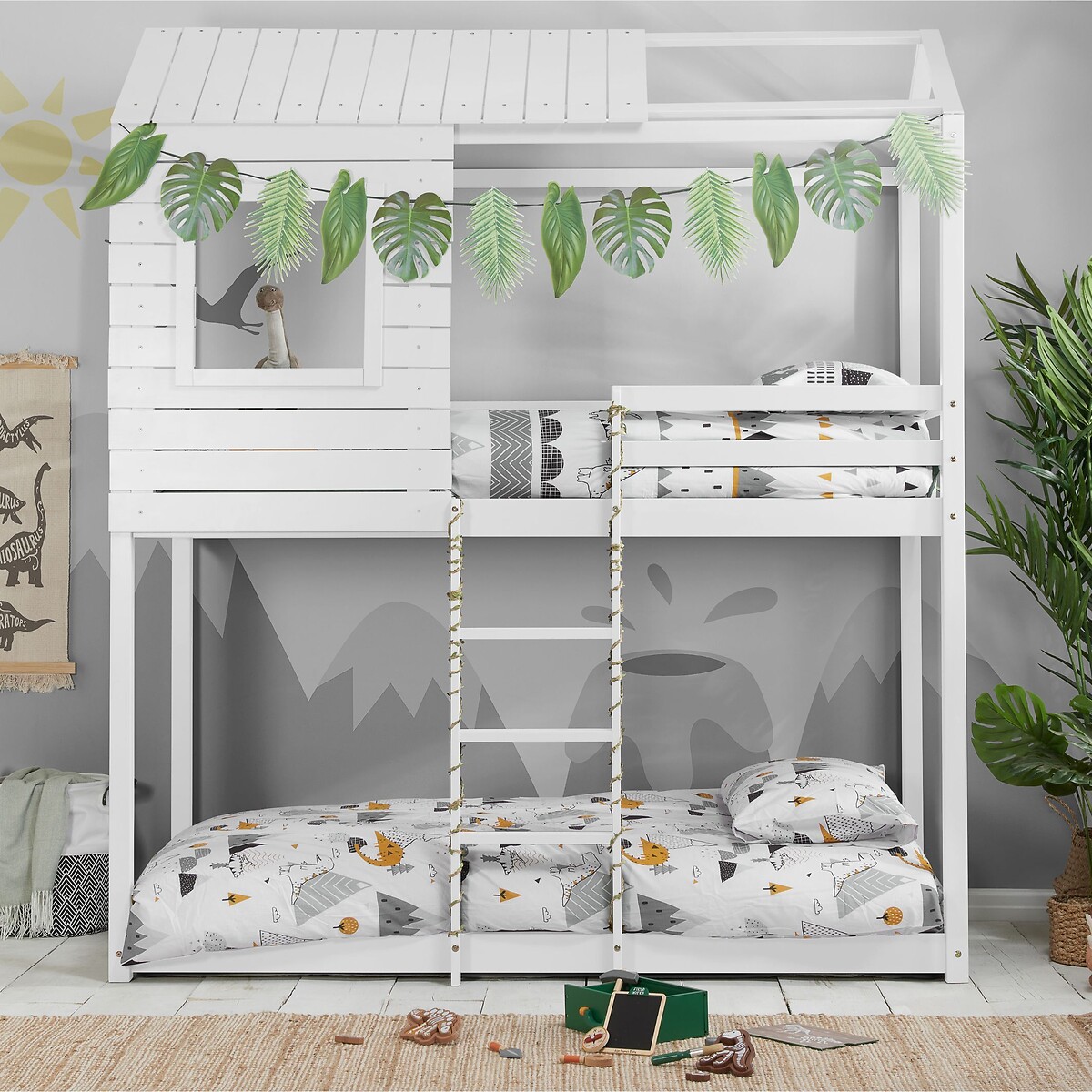 Ascent Treehouse Pine Bunk Bed white, SO'HOME