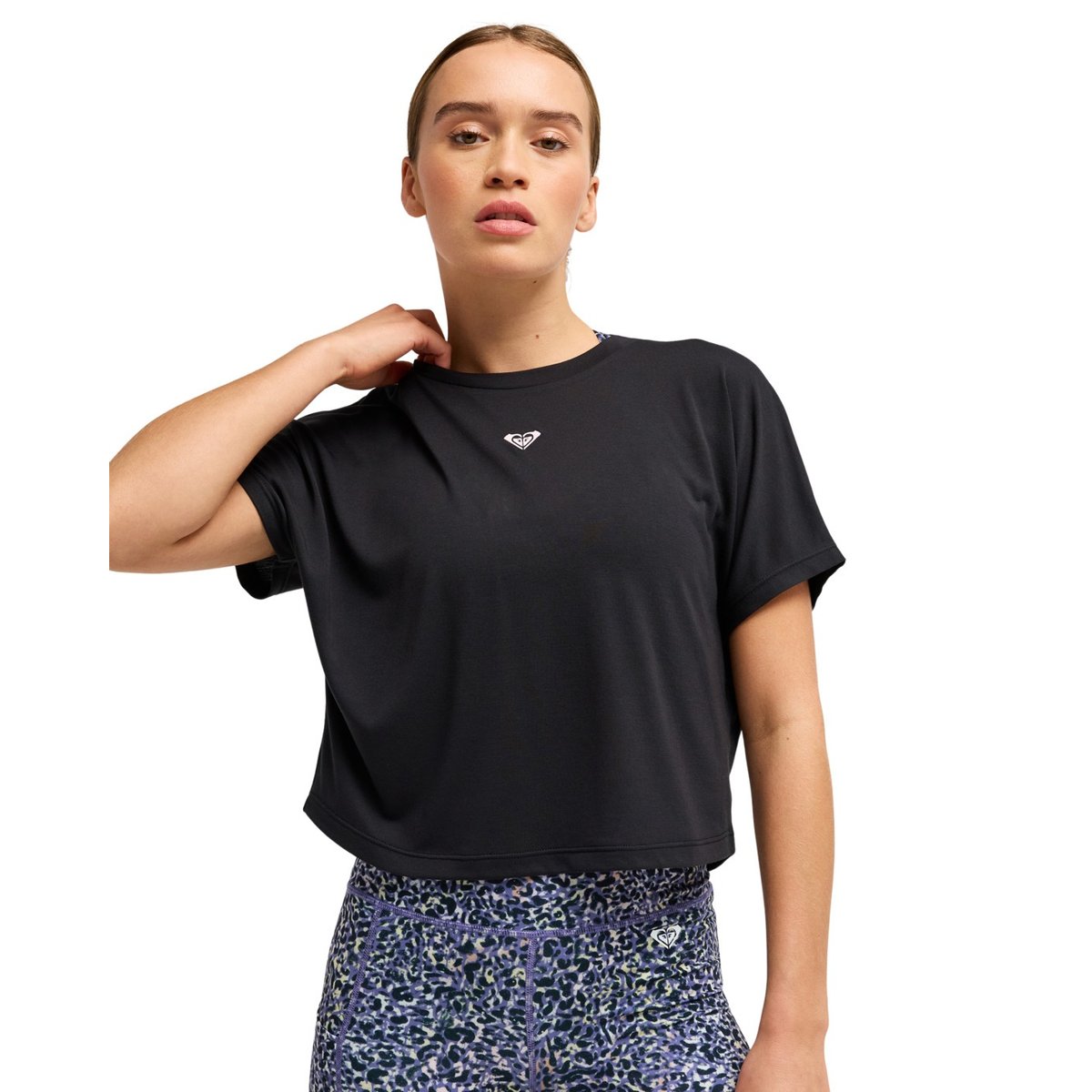 T-Shirt technique à manches courtes EVERYDAY FLOW. noir anthracite, ROXY