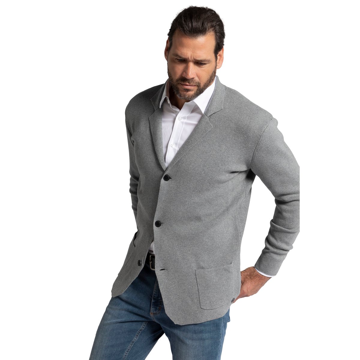 Veston en maille Milano gris chiné, JP1880