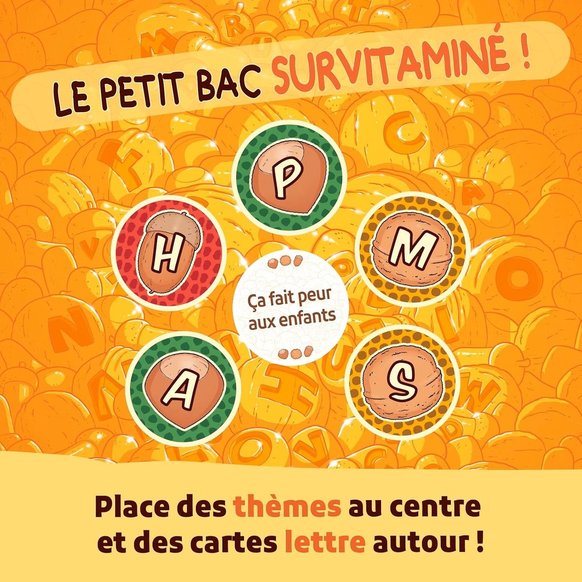 NUT RUSH ! jeu d'ambiance jaune doré, GIGAMIC