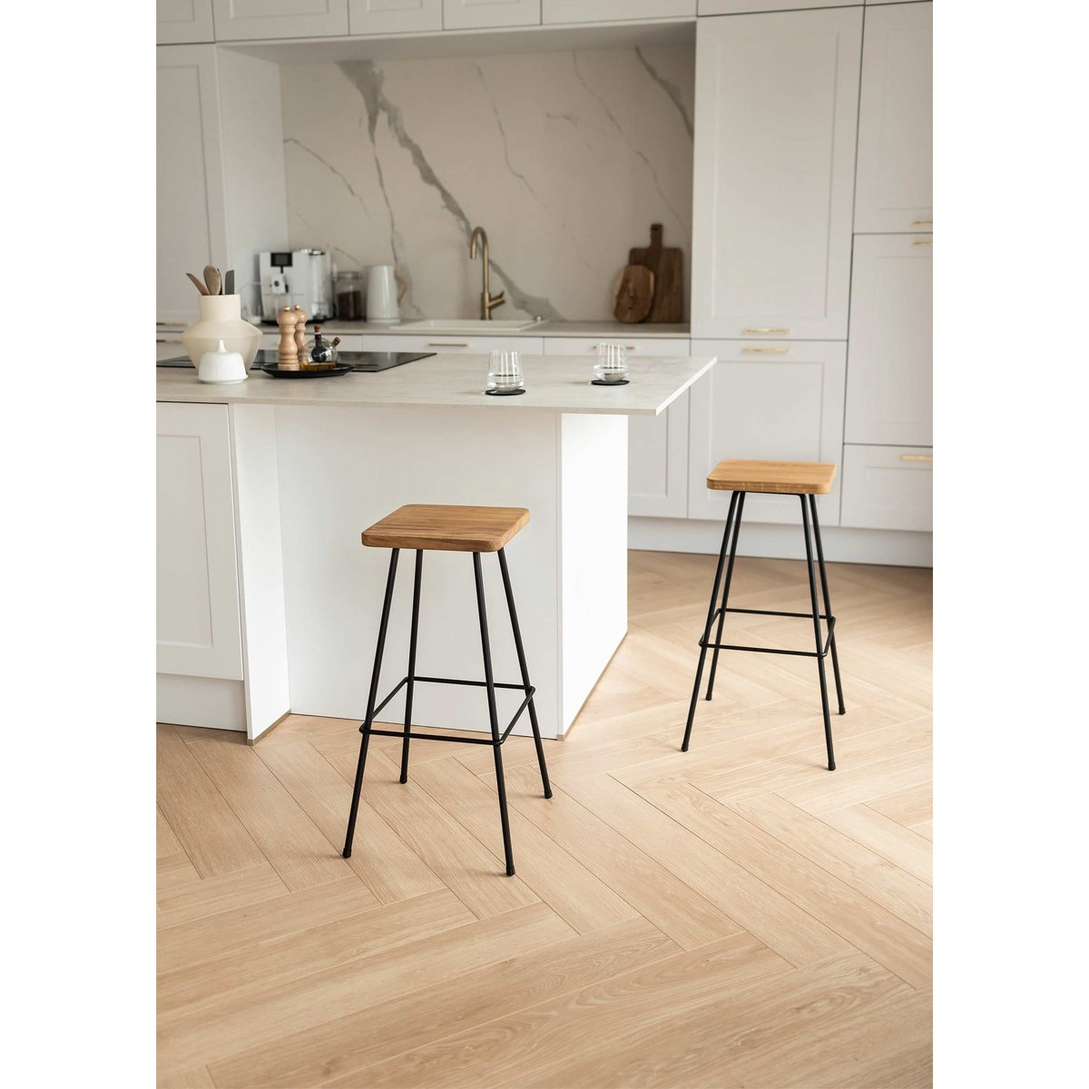 Tabouret de bar BARNI noir, METALLBUDE
