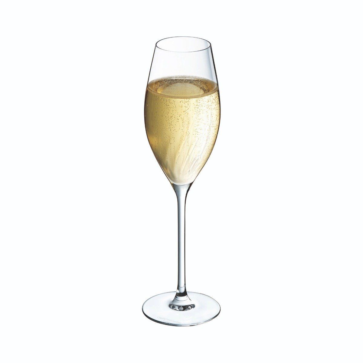 4 flûtes à champagne 24 cl -SWIRLY transparent, CRISTAL D ARQUES