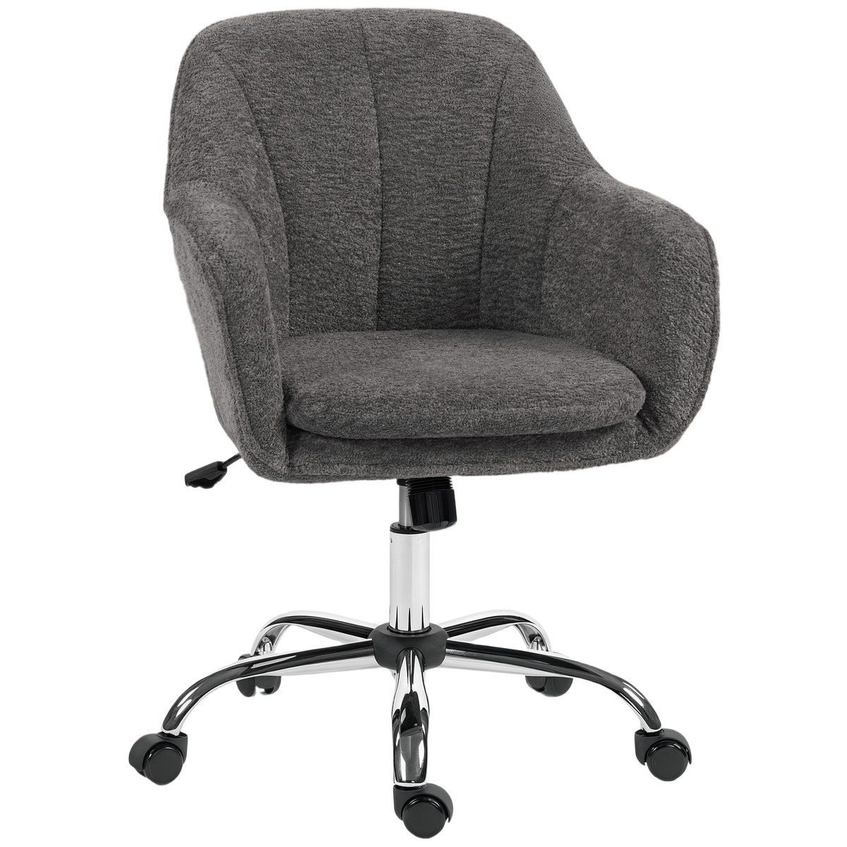 Chaise de bureau Flanelle neige (100 % gris, HOMCOM