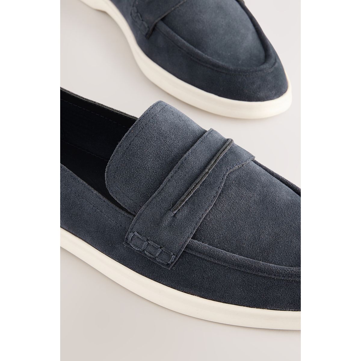 Mocassins à bout rond bleu marine, NEXT