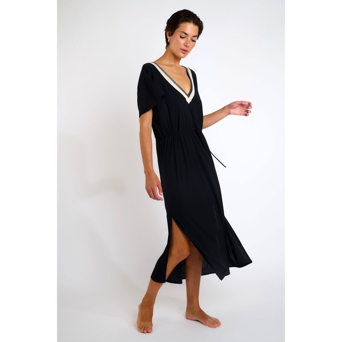 Robe beachwear Saranda - SAMOS noir, LIVIA