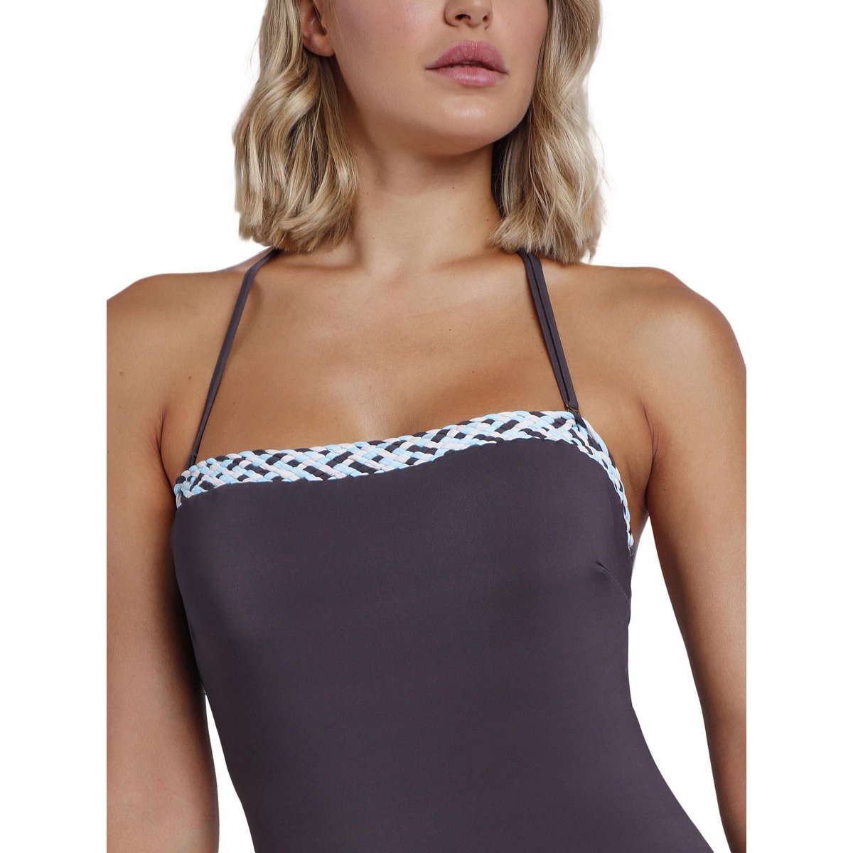 Maillot de bain une pièce bustier préformé Oriental chocolat, ADMAS