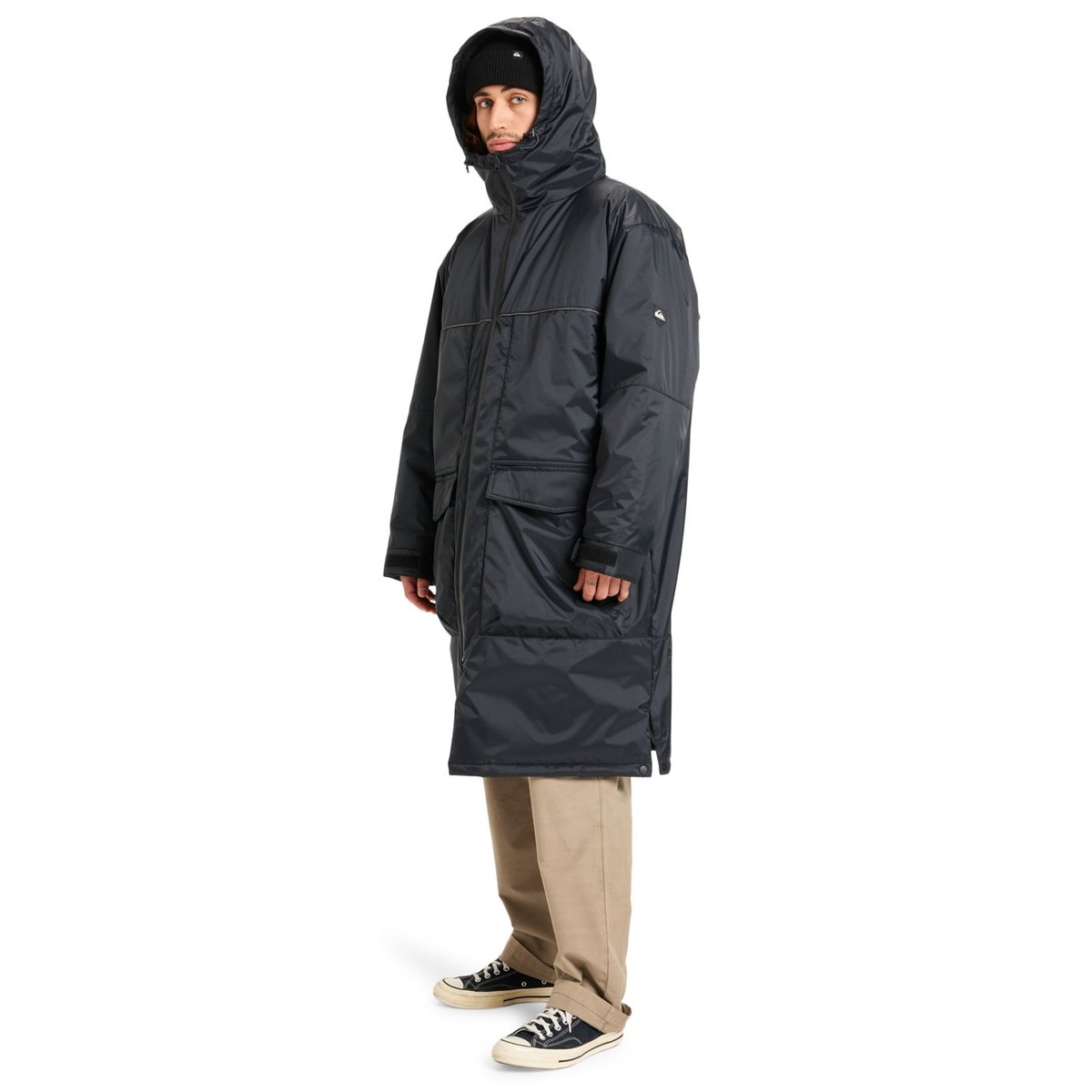 Poncho de surf à capuche FULL RIG PONCHO noir black, QUIKSILVER