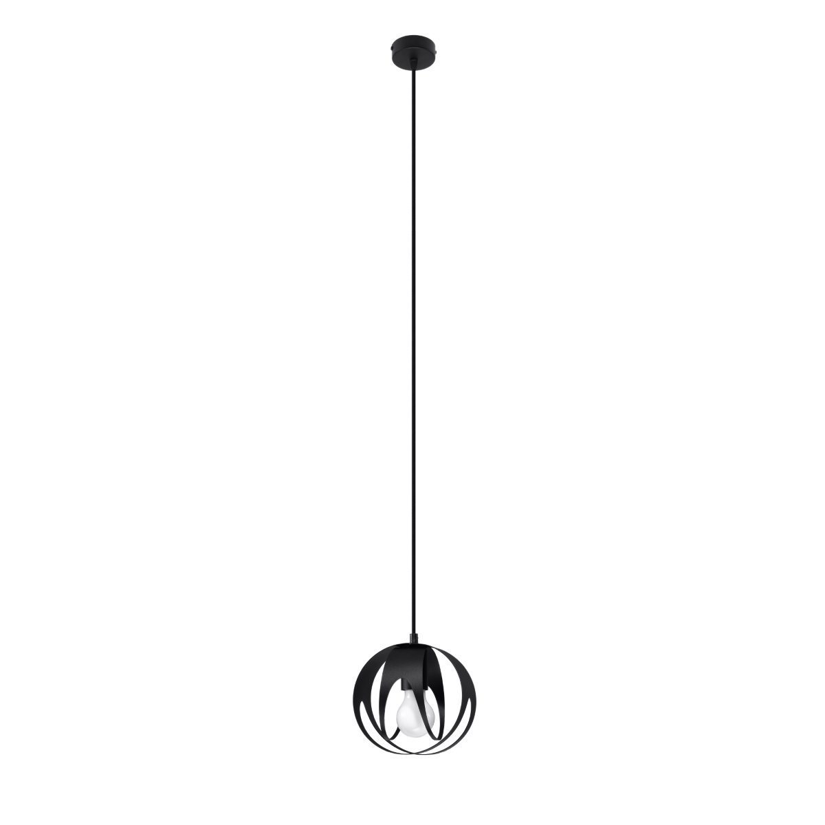 Suspension Acier Noir E27 1 Tulos noir, EDEN