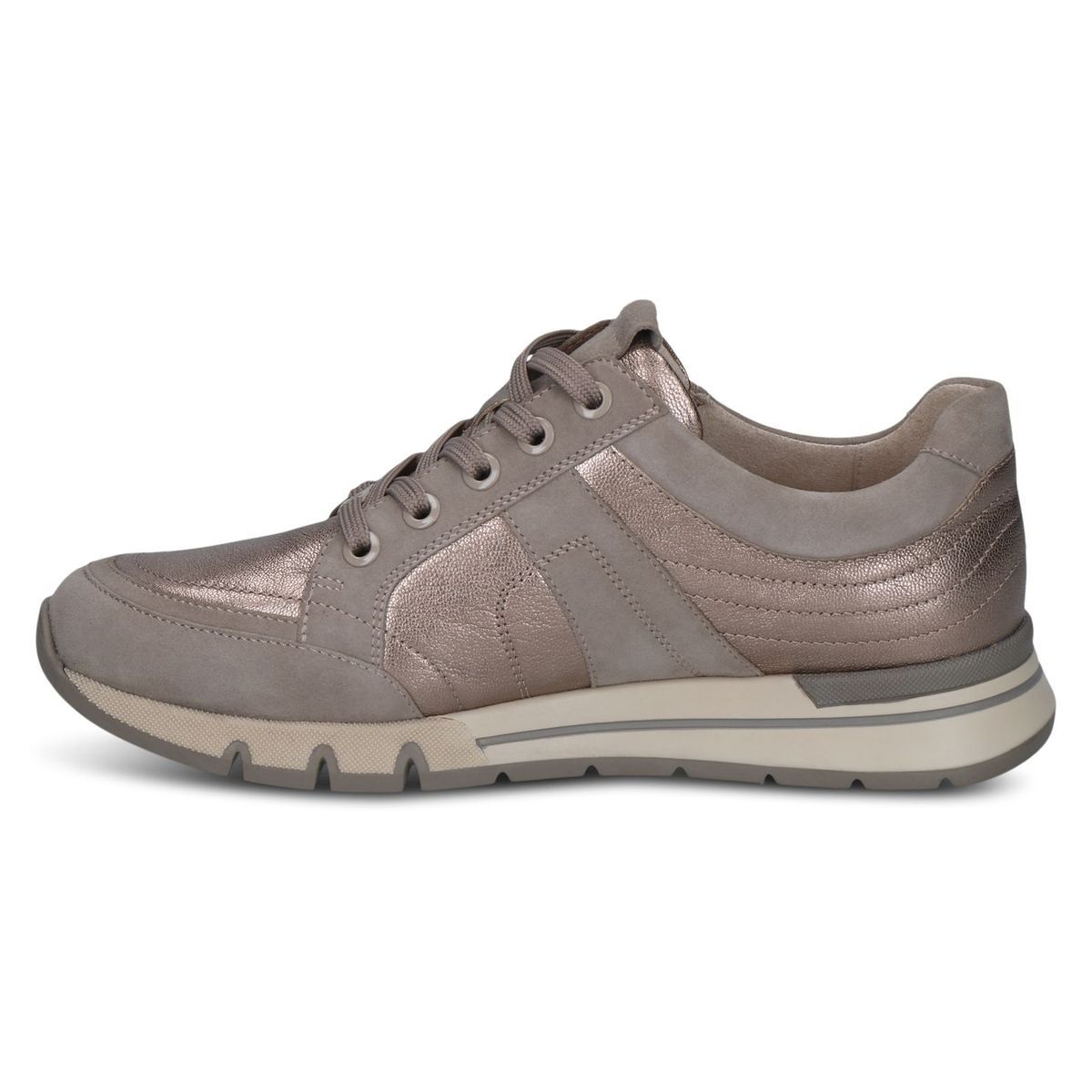 Basket en cuir marron mocca croco, CAPRICE
