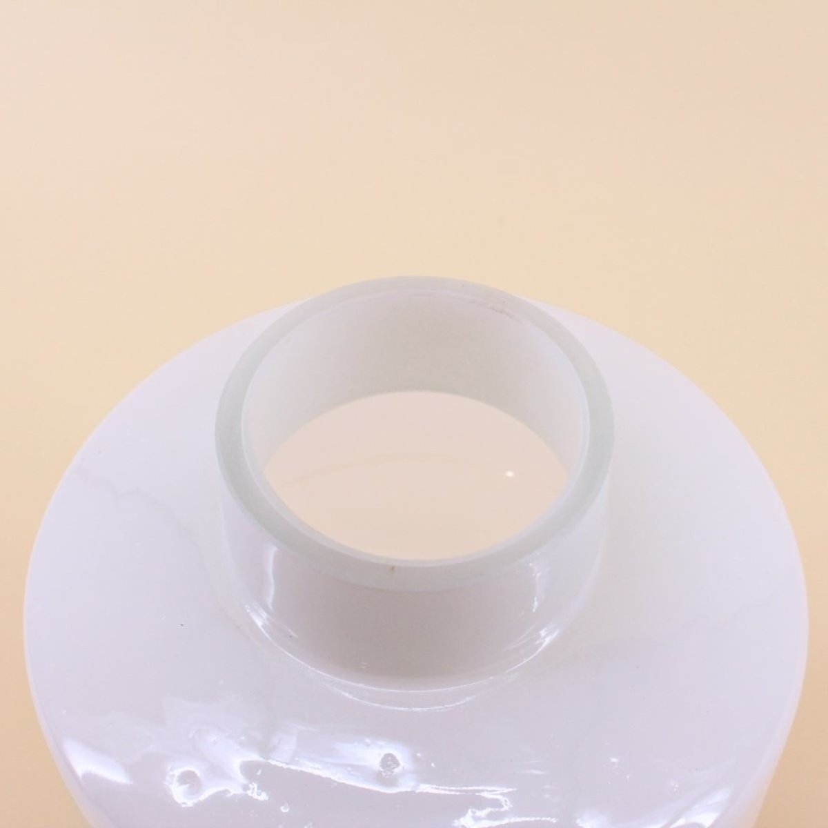 Vase géométrique en verre, H27cm blanc, DECOSTAR