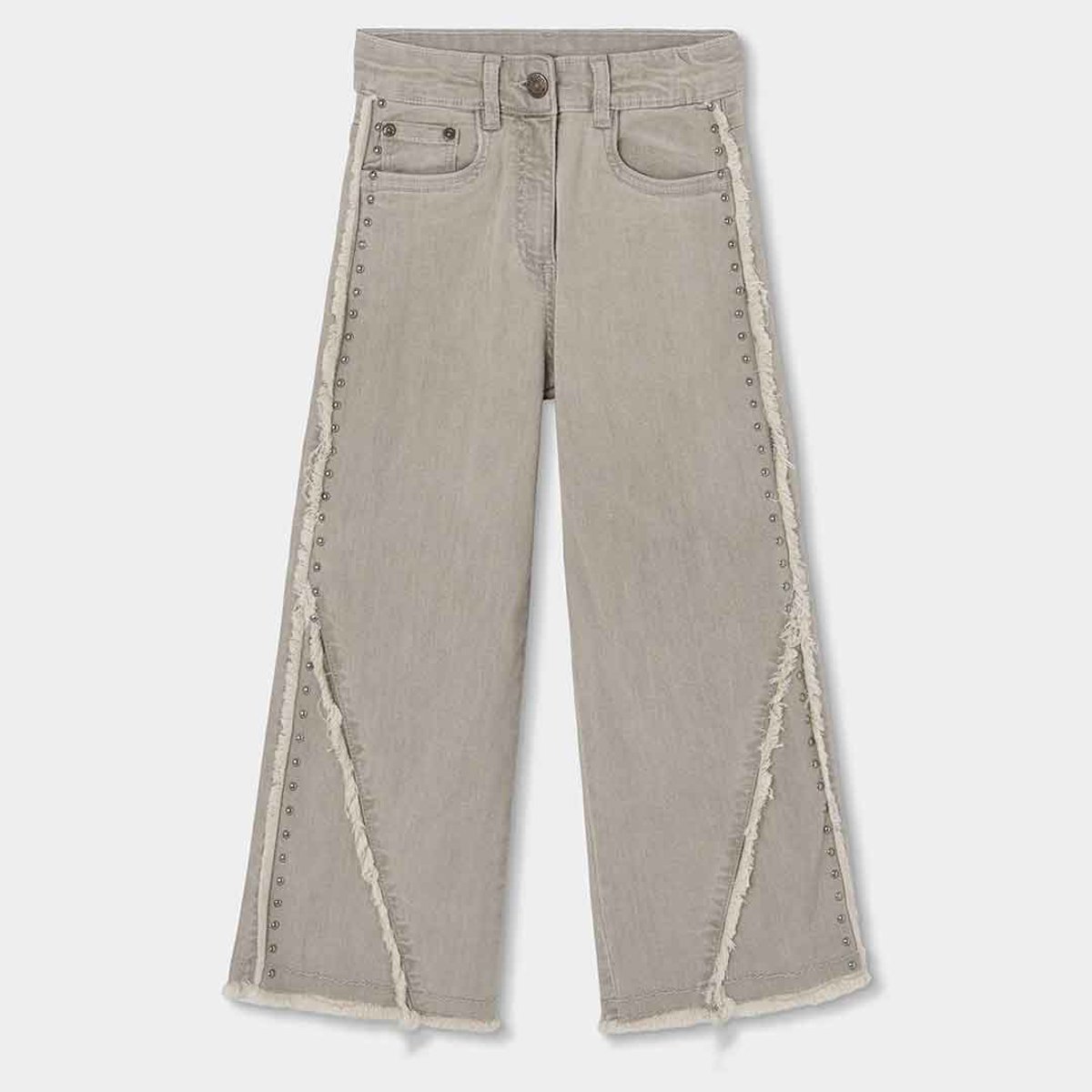 Pantalon fille denim gris, BOBOLI