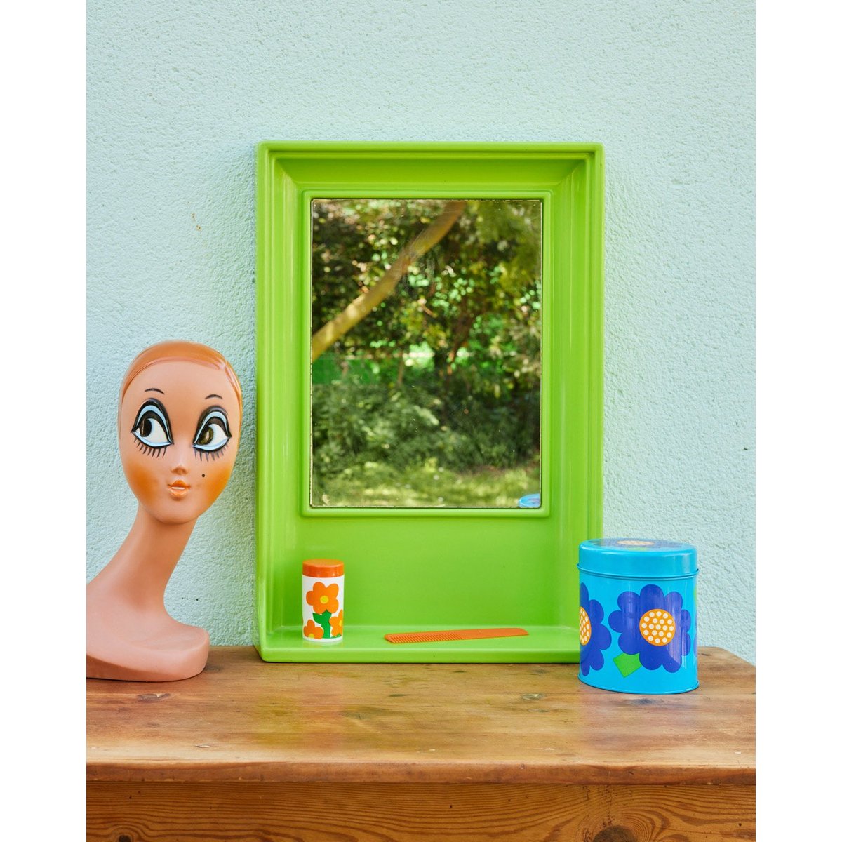 Miroir en plastique Formag Igor N°1035 - Bon état vert, DEBONGOUT
