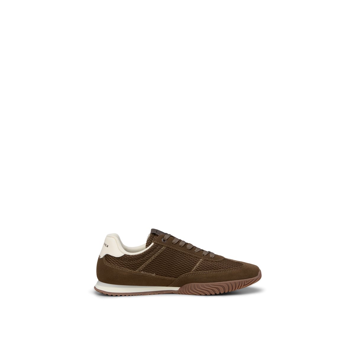 Baskets Modèle Gustaf en cuir et polyester marron foncé, MARC O'POLO